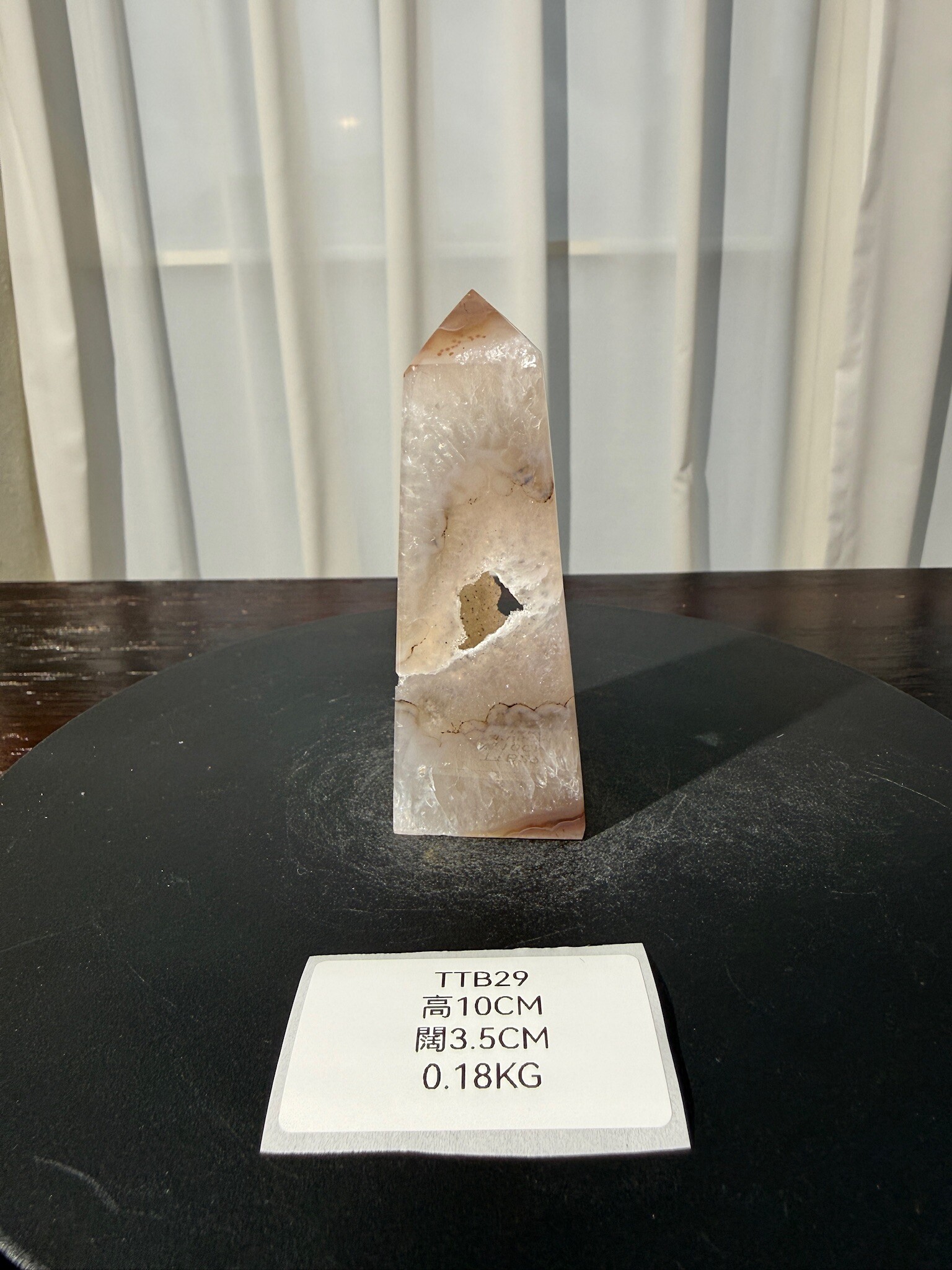 ZA416 TTB29 瑪瑙水晶方尖碑 高度10cm 闊度3.5cm 重量0.18kg