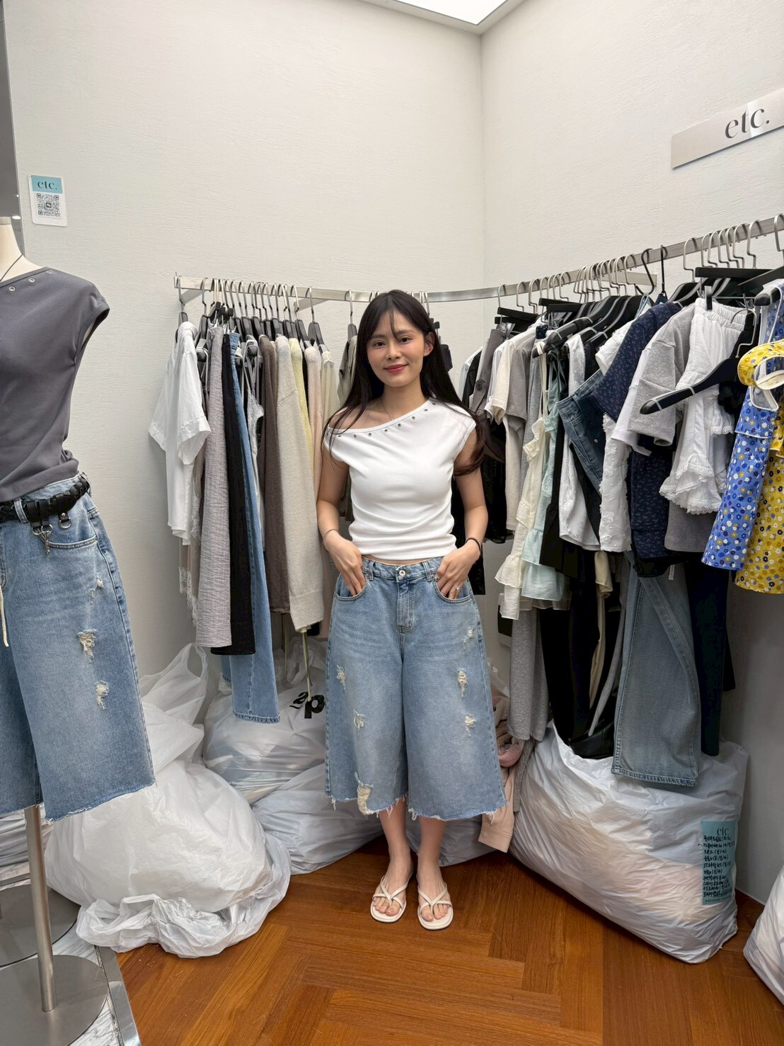 MK6103 5分街頭風牛仔褲