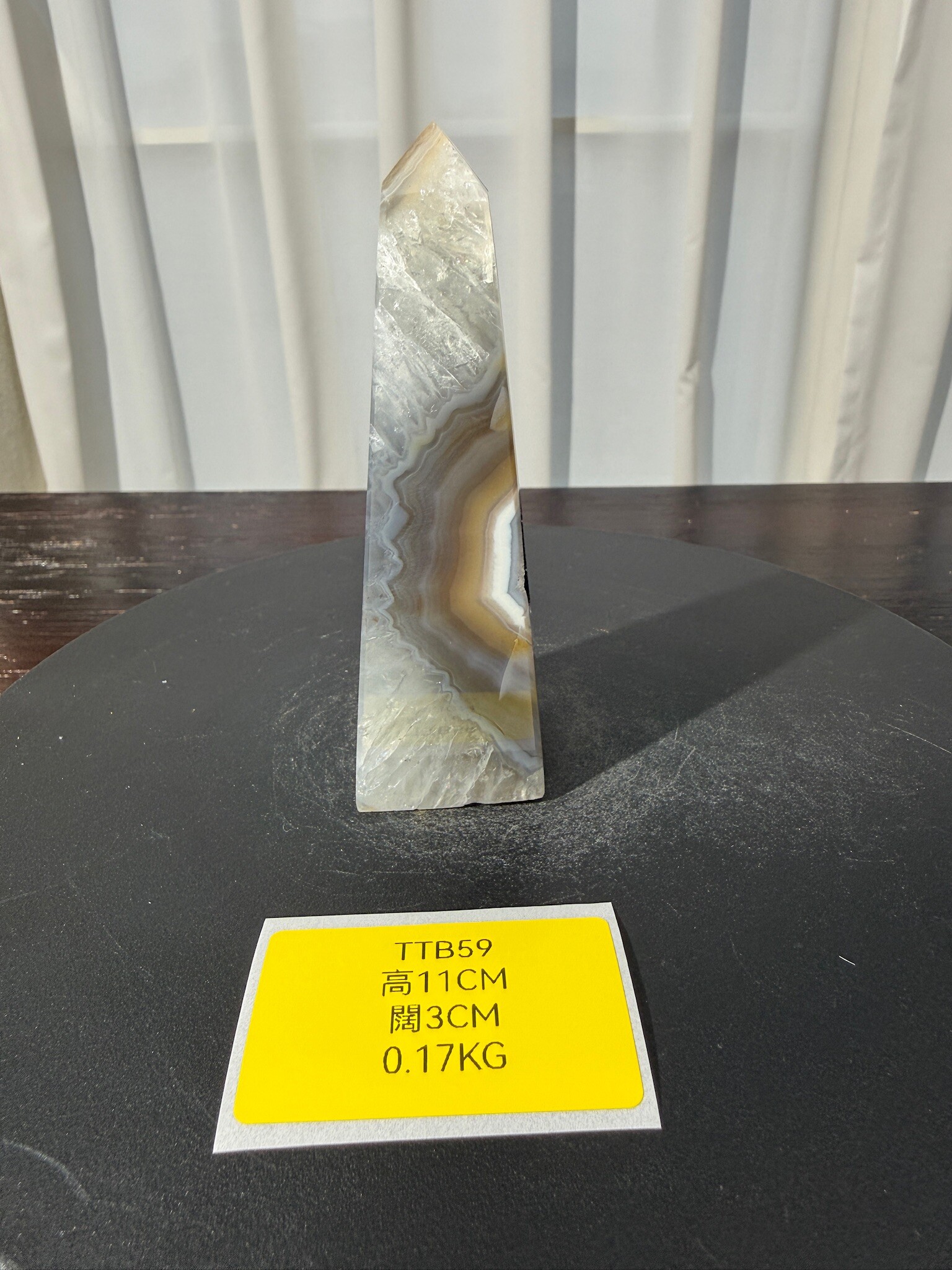ZA446 TTB59 瑪瑙水晶方尖碑 高度11cm 闊度3cm 重量0.17kg
