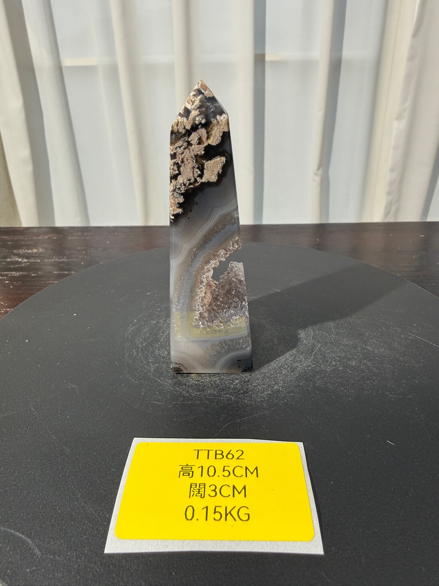 ZA449 TTB62 瑪瑙水晶方尖碑 高度10.5cm 闊度3cm 重量0.15kg