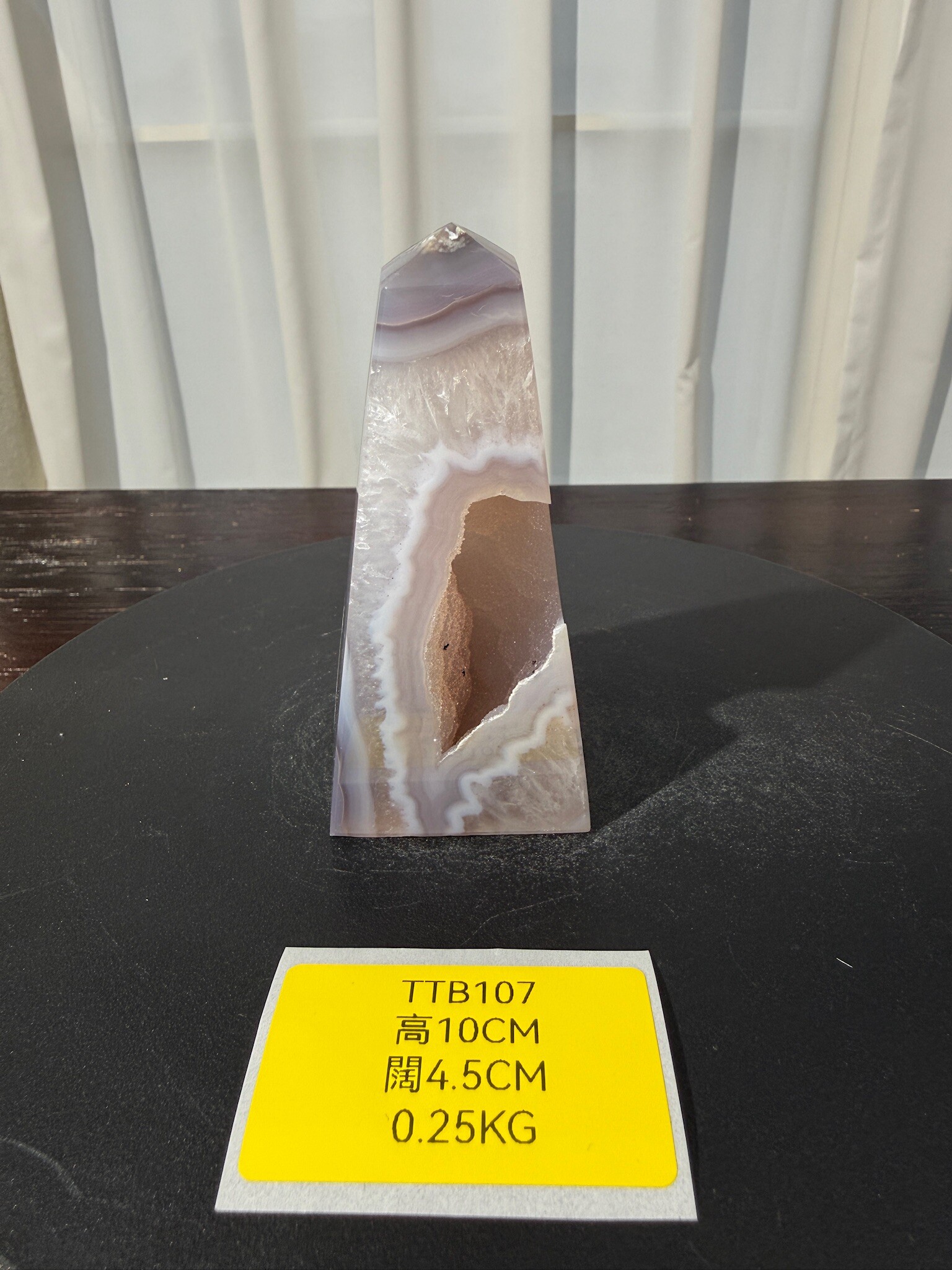 ZA494 TTB107 瑪瑙水晶方尖碑 高度10cm 闊度4.5cm 重量0.25kg