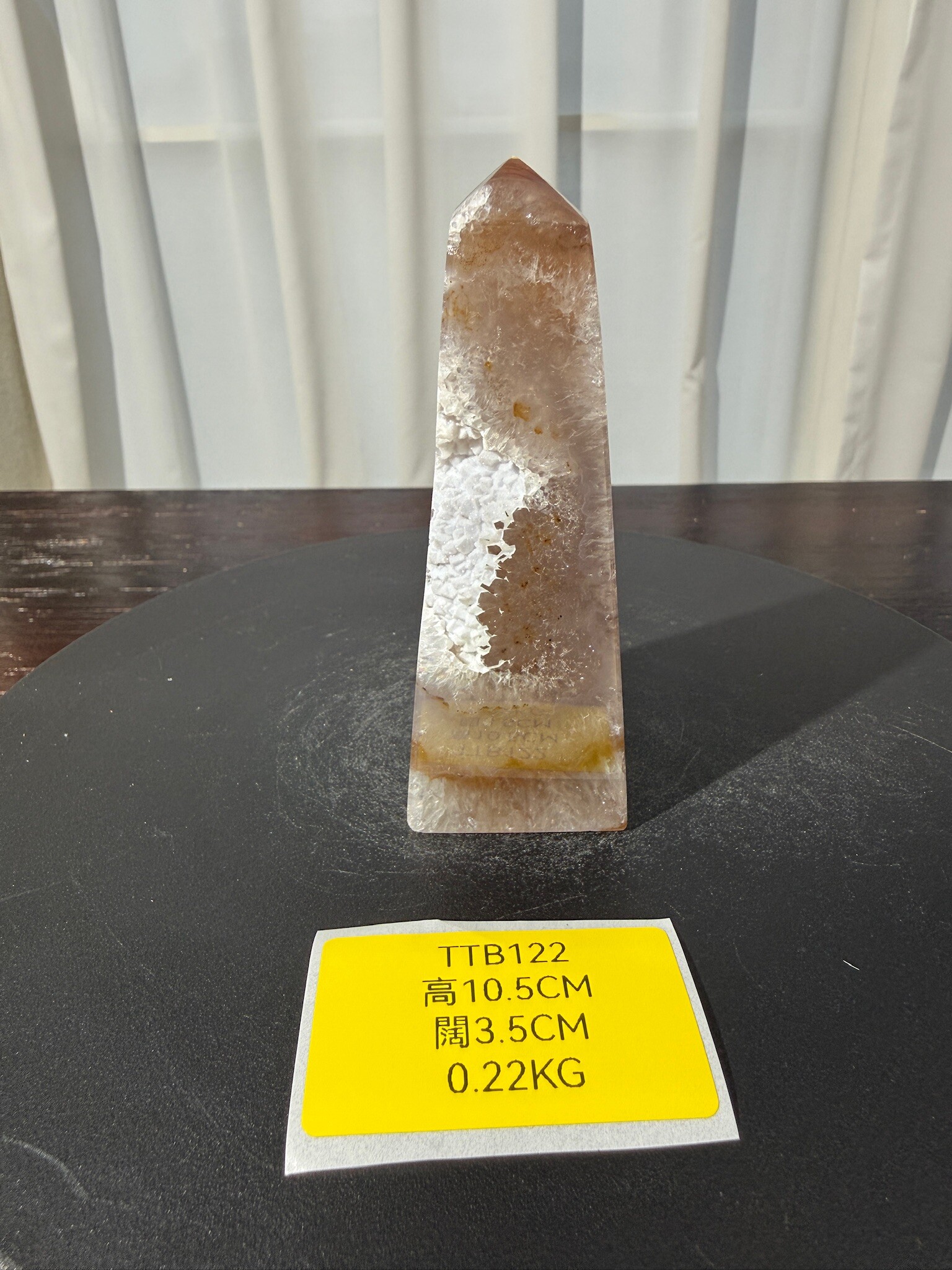 ZA509 TTB122 瑪瑙水晶方尖碑 高度10.5cm 闊度3.5cm 重量0.22kg