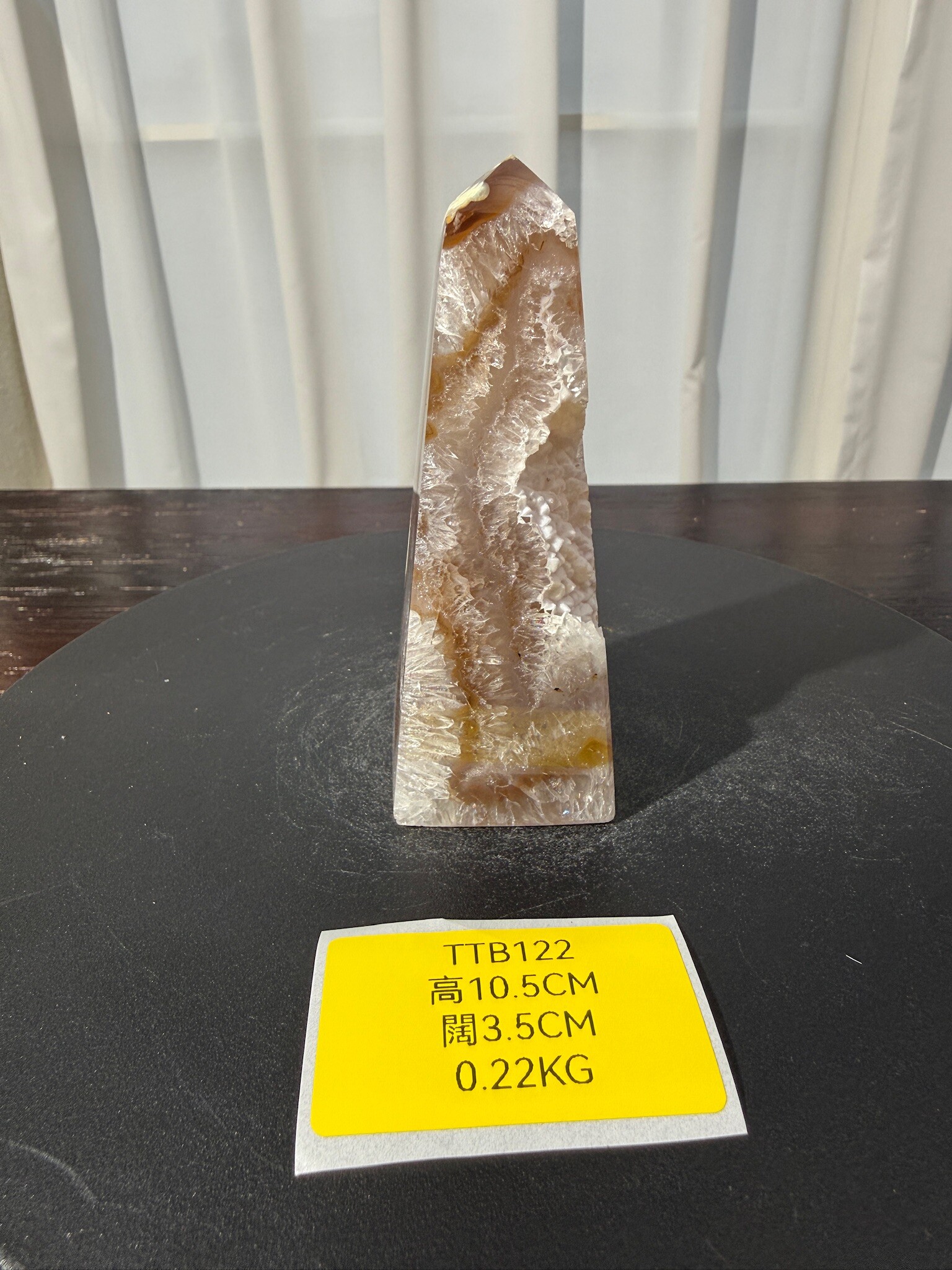 ZA509 TTB122 瑪瑙水晶方尖碑 高度10.5cm 闊度3.5cm 重量0.22kg