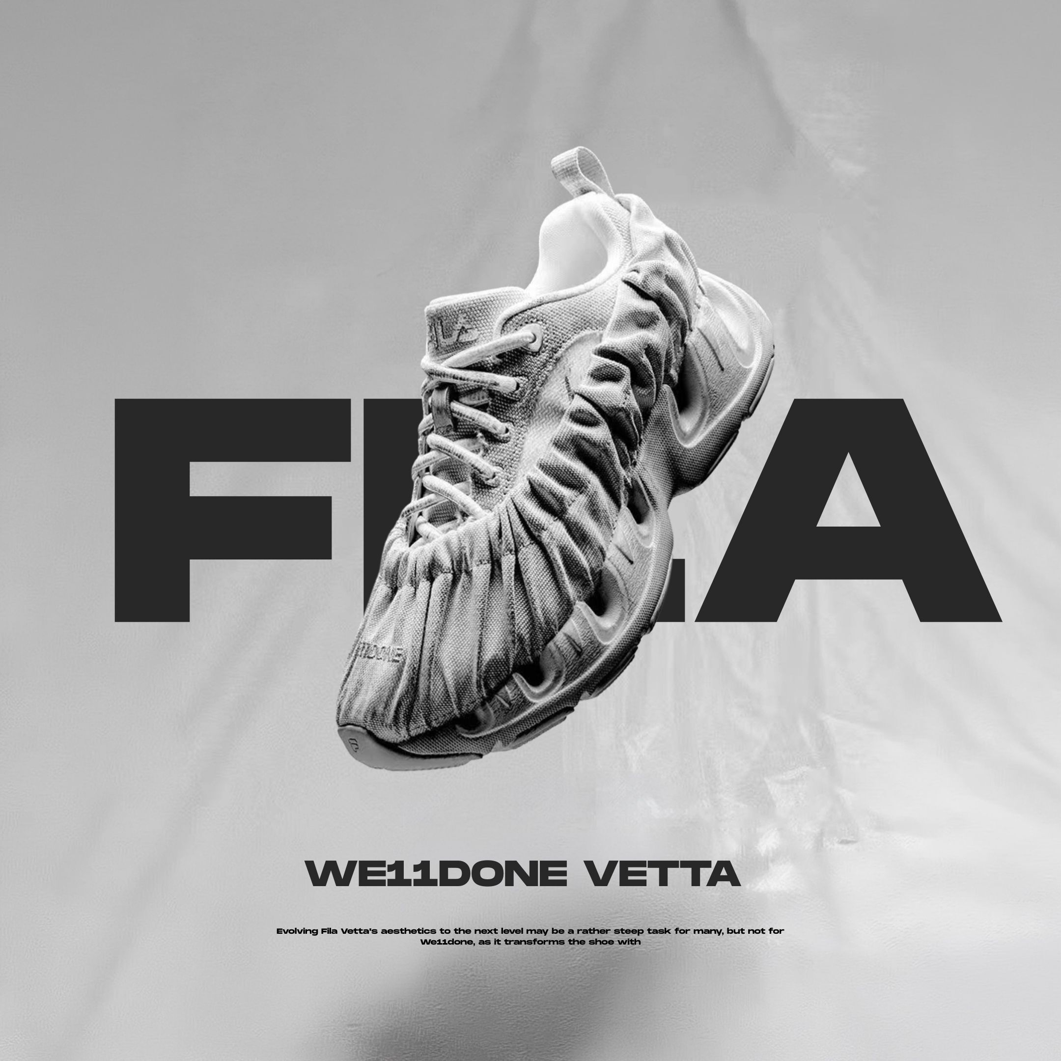 NICEDAY 代購 FILA x WE11DONE VETTA 灰色 時尚 增高 潮流 復古 百搭 休閒 F12W662140FHB