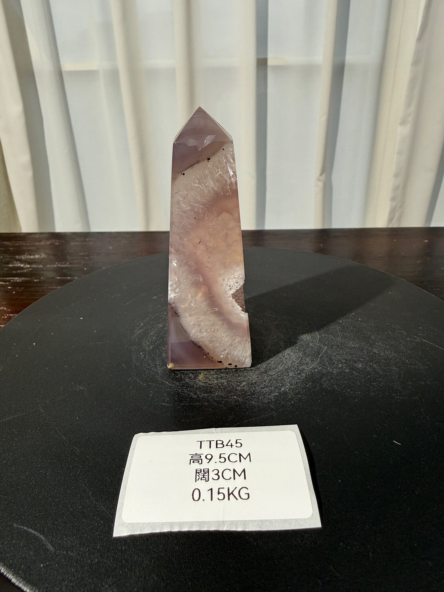 ZA432 TTB45 瑪瑙水晶方尖碑 高度9.5cm 闊度3cm 重量0.15kg