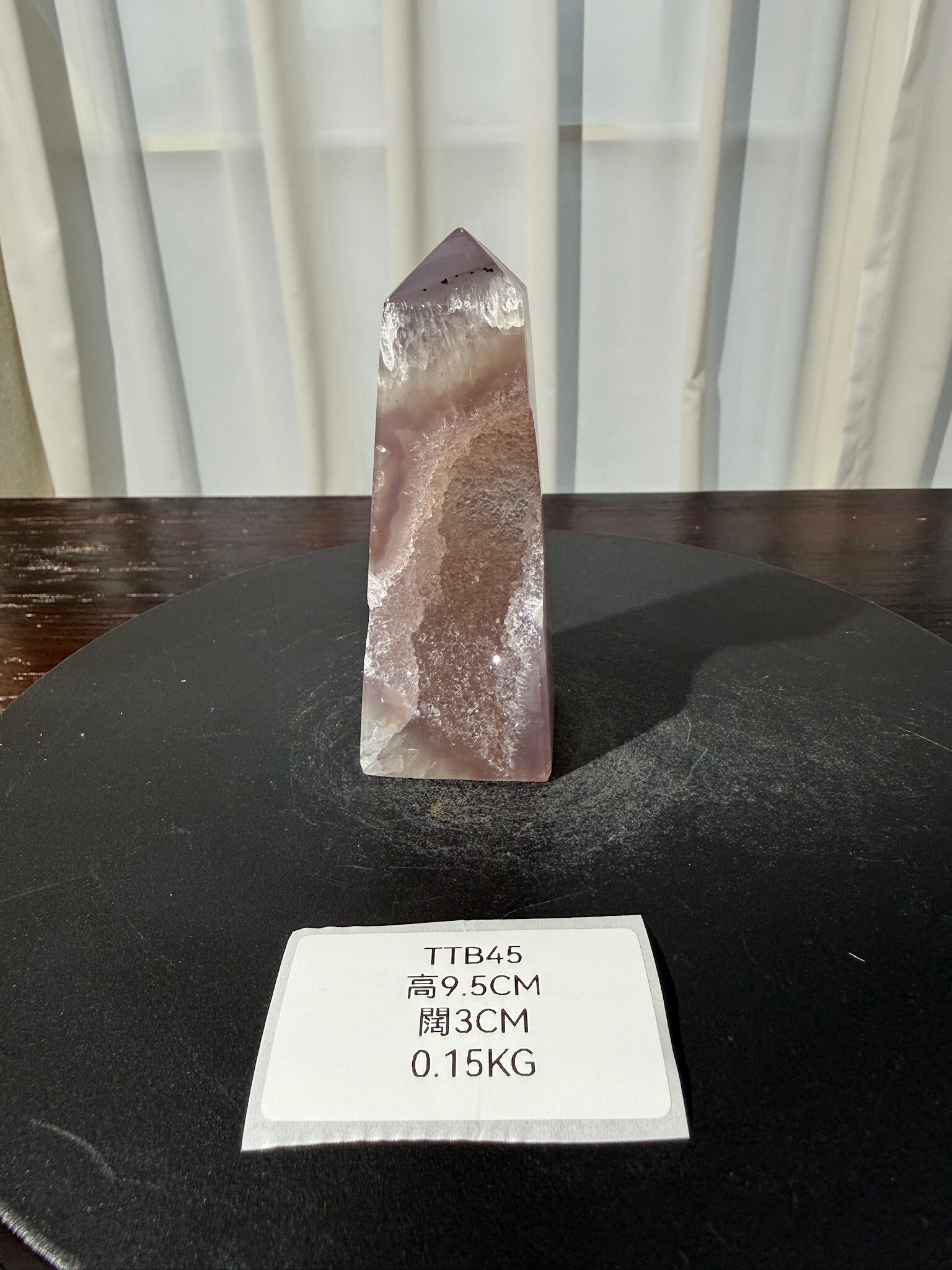 ZA432 TTB45 瑪瑙水晶方尖碑 高度9.5cm 闊度3cm 重量0.15kg