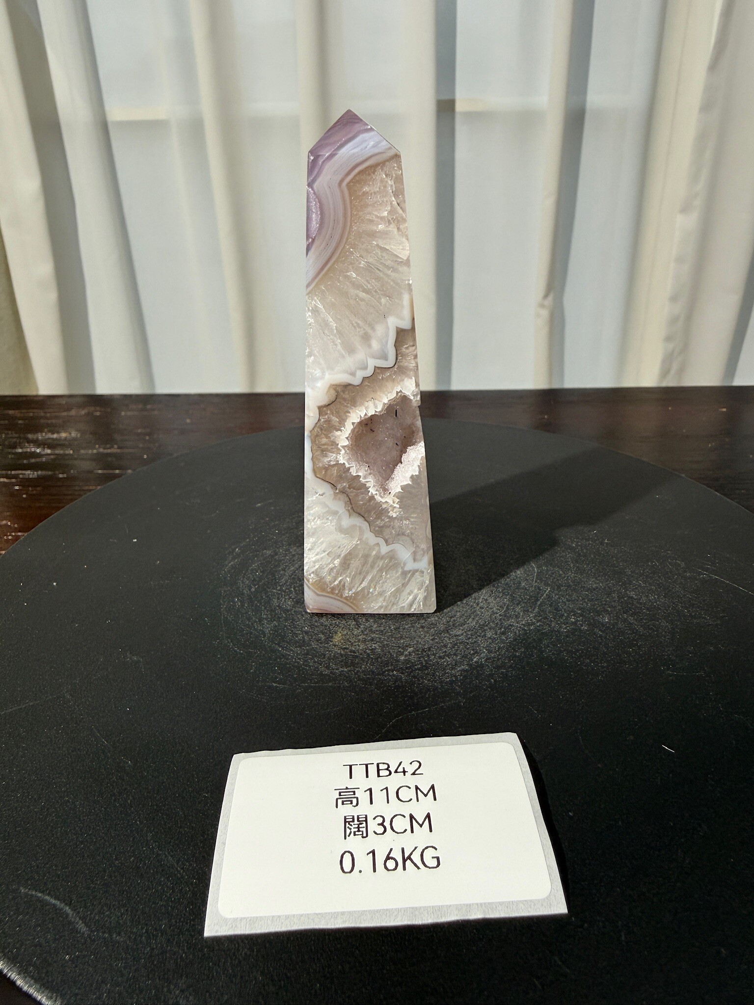 ZA429 TTB42 瑪瑙水晶方尖碑 高度11cm 闊度3cm 重量0.16kg