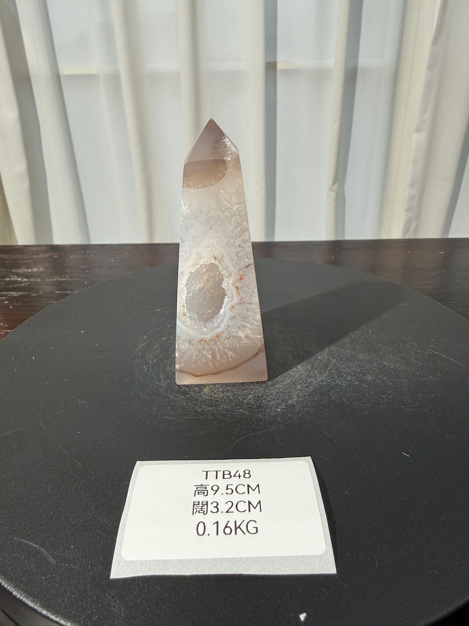 ZA435 TTB48 瑪瑙水晶方尖碑 高度9.5cm 闊度3.2cm 重量0.16kg