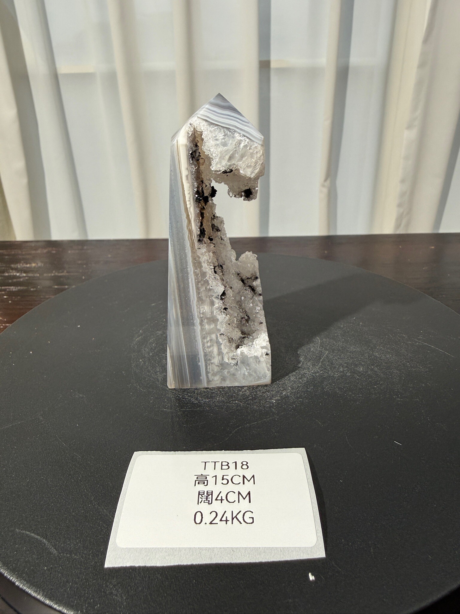 ZA405 TTB18 瑪瑙水晶方尖碑 高度15cm 闊度4cm 重量0.24kg