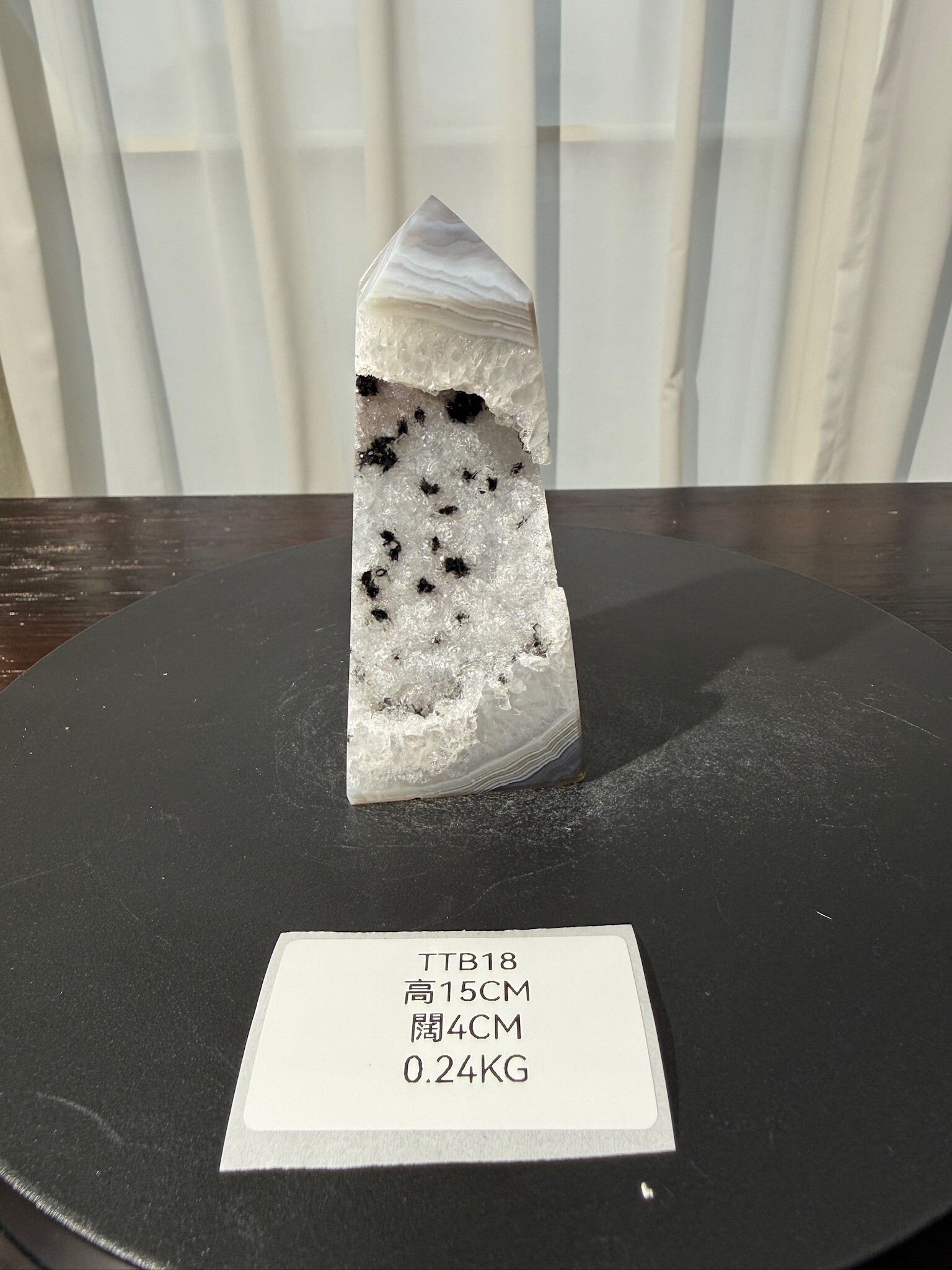 ZA405 TTB18 瑪瑙水晶方尖碑 高度15cm 闊度4cm 重量0.24kg