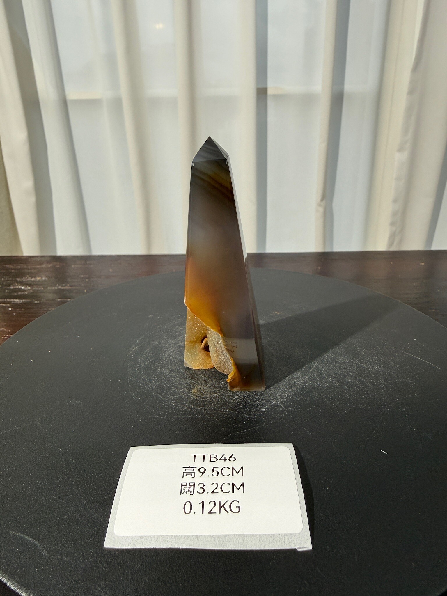 ZA433 TTB46 瑪瑙水晶方尖碑 高度9.5cm 闊度3.2cm 重量0.12kg