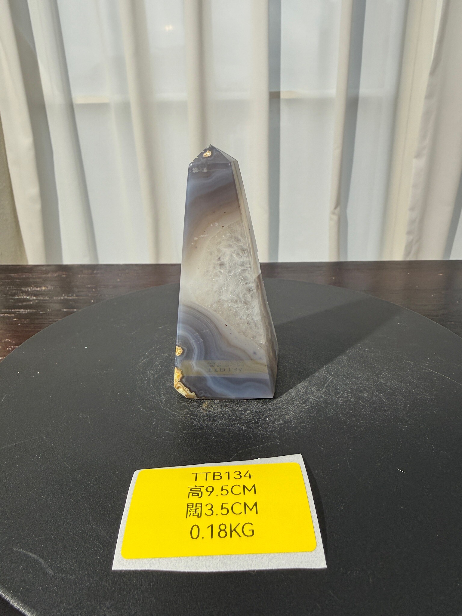 ZA521 TTB134 瑪瑙水晶方尖碑 高度9.5cm 闊度3.5cm 重量0.18kg