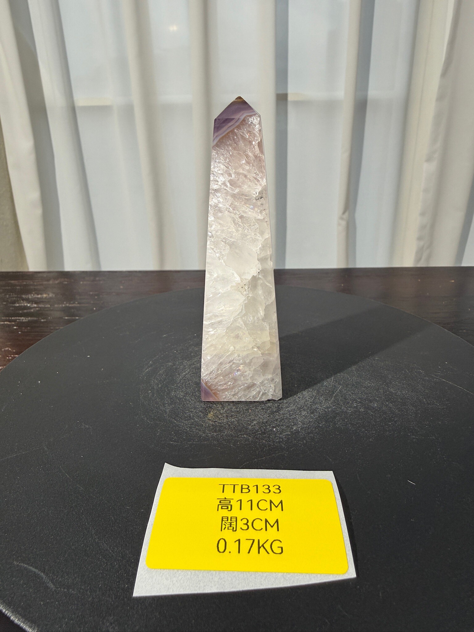 ZA520 TTB133 瑪瑙水晶方尖碑 高度11cm 闊度3cm 重量0.17kg