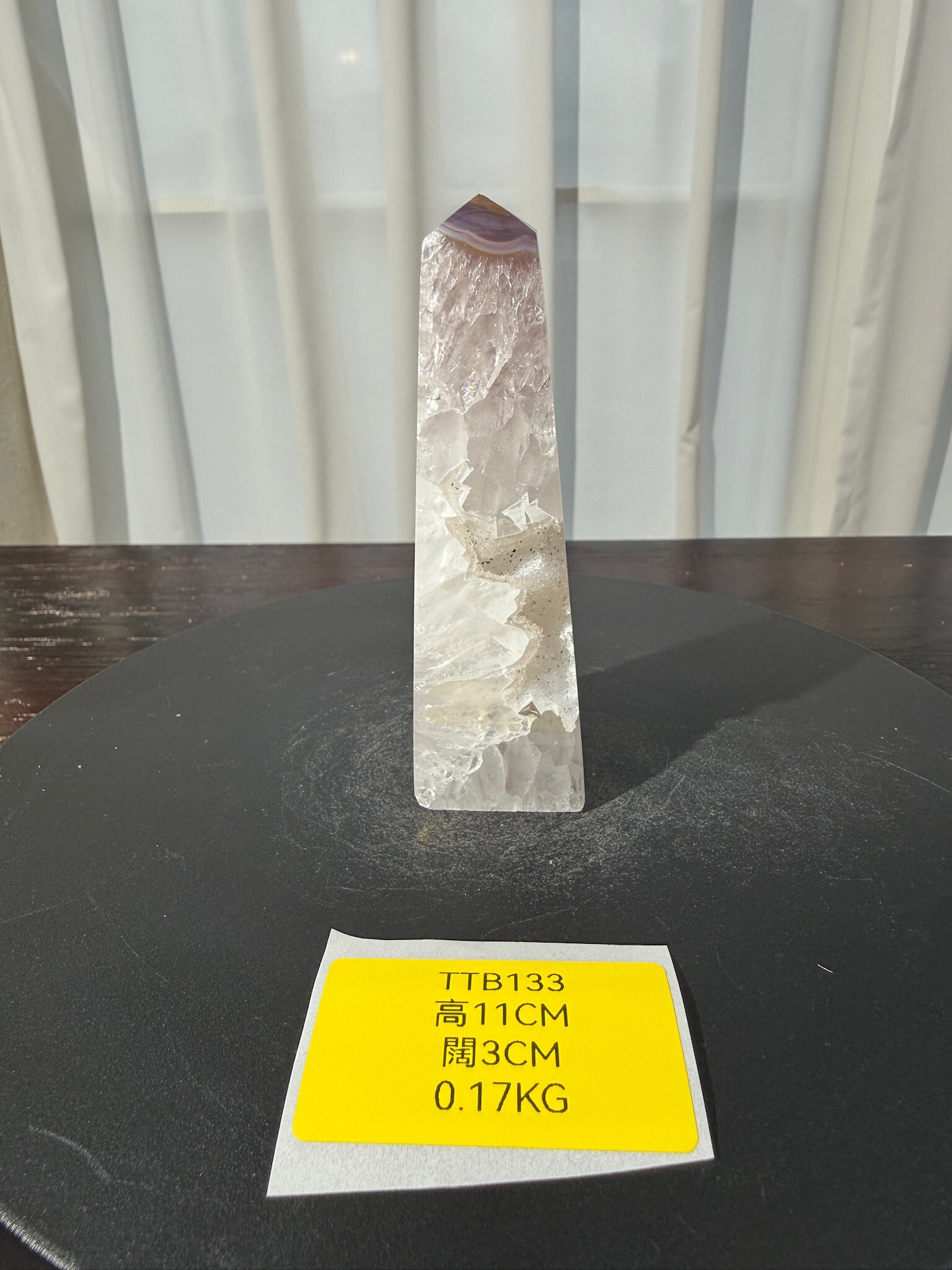 ZA520 TTB133 瑪瑙水晶方尖碑 高度11cm 闊度3cm 重量0.17kg