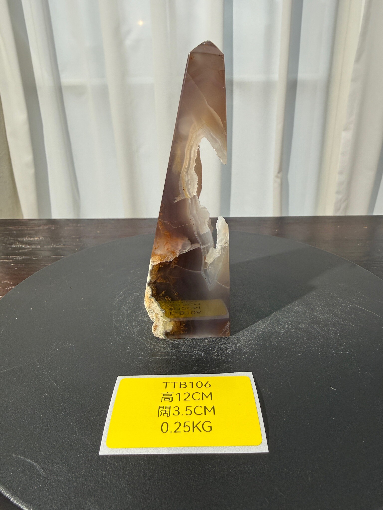 ZA493 TTB106 瑪瑙水晶方尖碑 高度12cm 闊度3.5cm 重量0.25kg