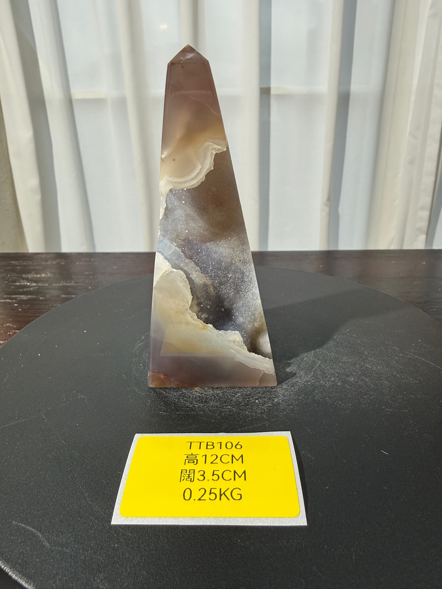 ZA493 TTB106 瑪瑙水晶方尖碑 高度12cm 闊度3.5cm 重量0.25kg