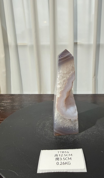 ZA401 TTB14 瑪瑙水晶方尖碑 高度12.5cm 闊度3.5cm 重量0.26kg