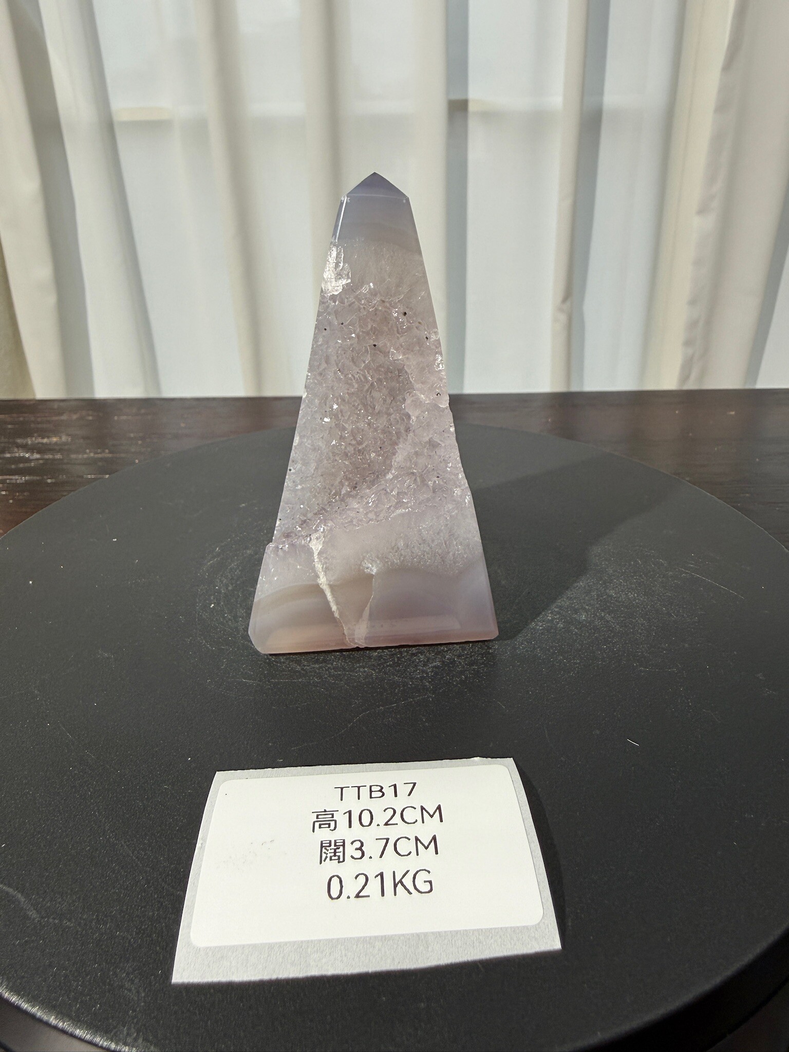 ZA404 TTB17 瑪瑙水晶方尖碑 高度10.2cm 闊度3.7cm 重量0.21kg