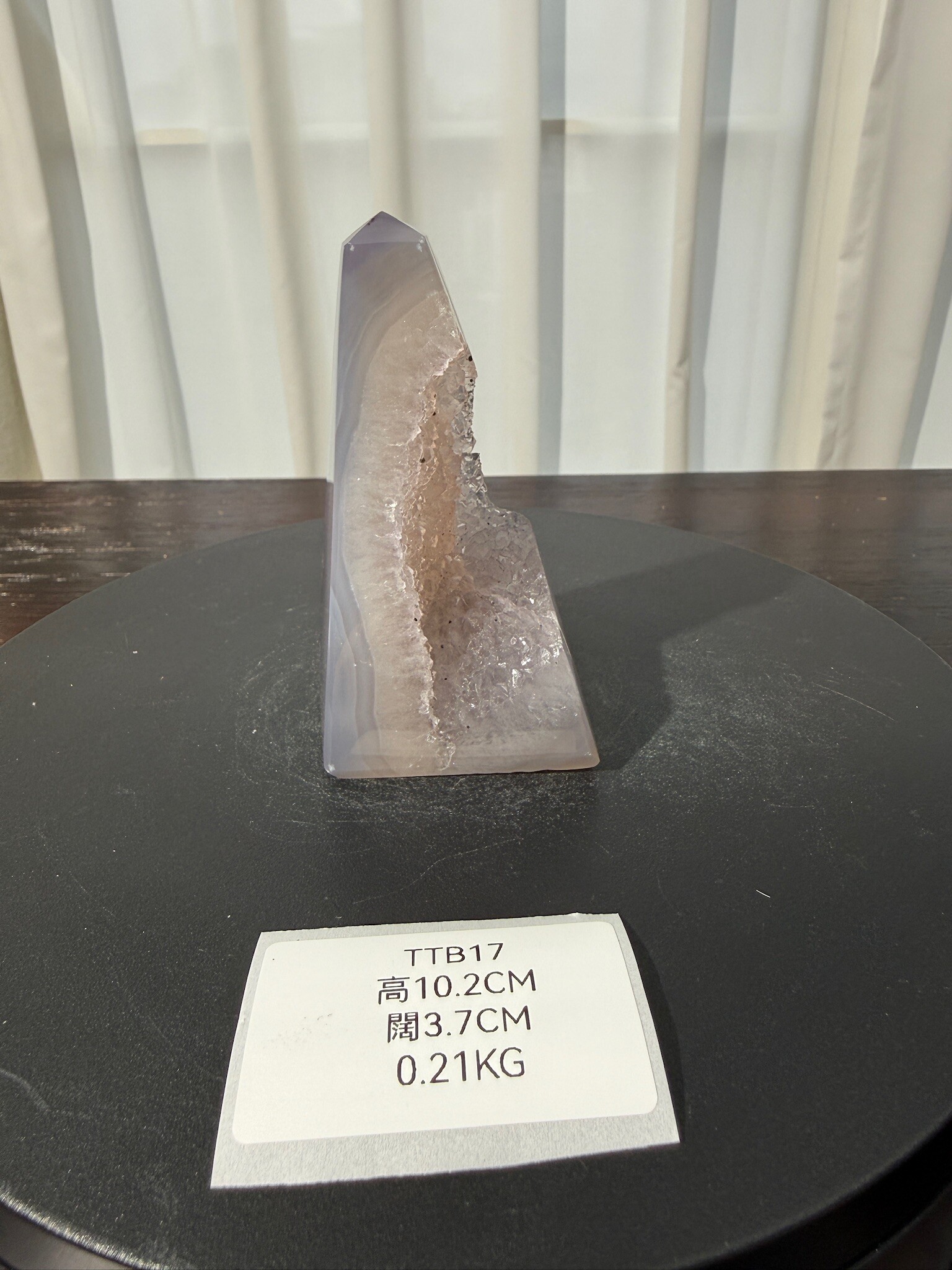 ZA404 TTB17 瑪瑙水晶方尖碑 高度10.2cm 闊度3.7cm 重量0.21kg