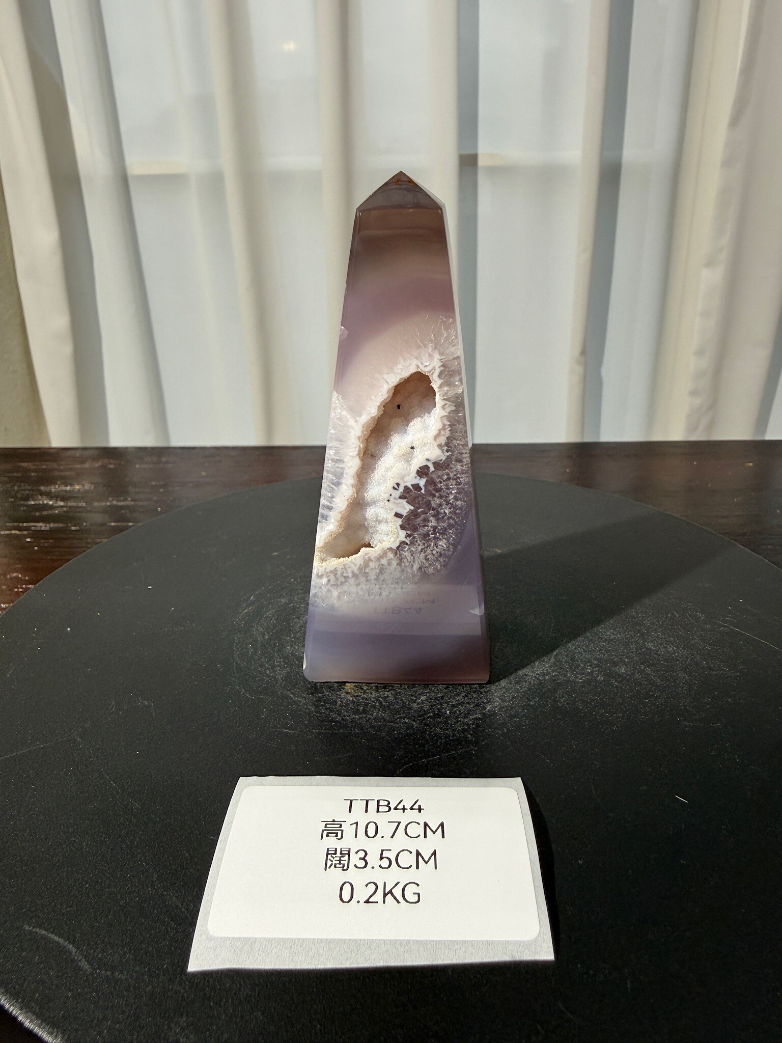 ZA431 TTB44 瑪瑙水晶方尖碑 高度10.7cm 闊度3.5cm 重量0.2kg