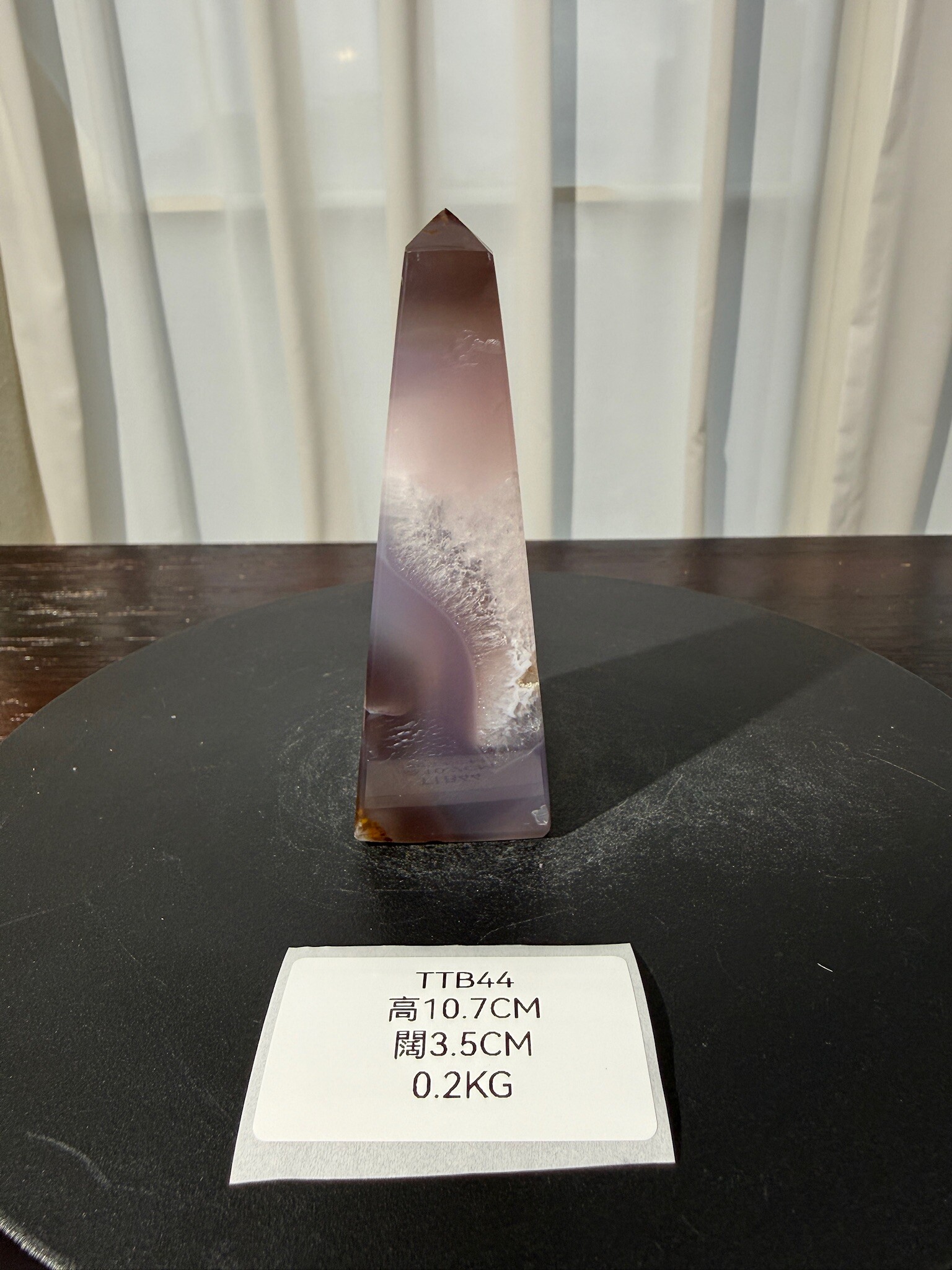 ZA431 TTB44 瑪瑙水晶方尖碑 高度10.7cm 闊度3.5cm 重量0.2kg