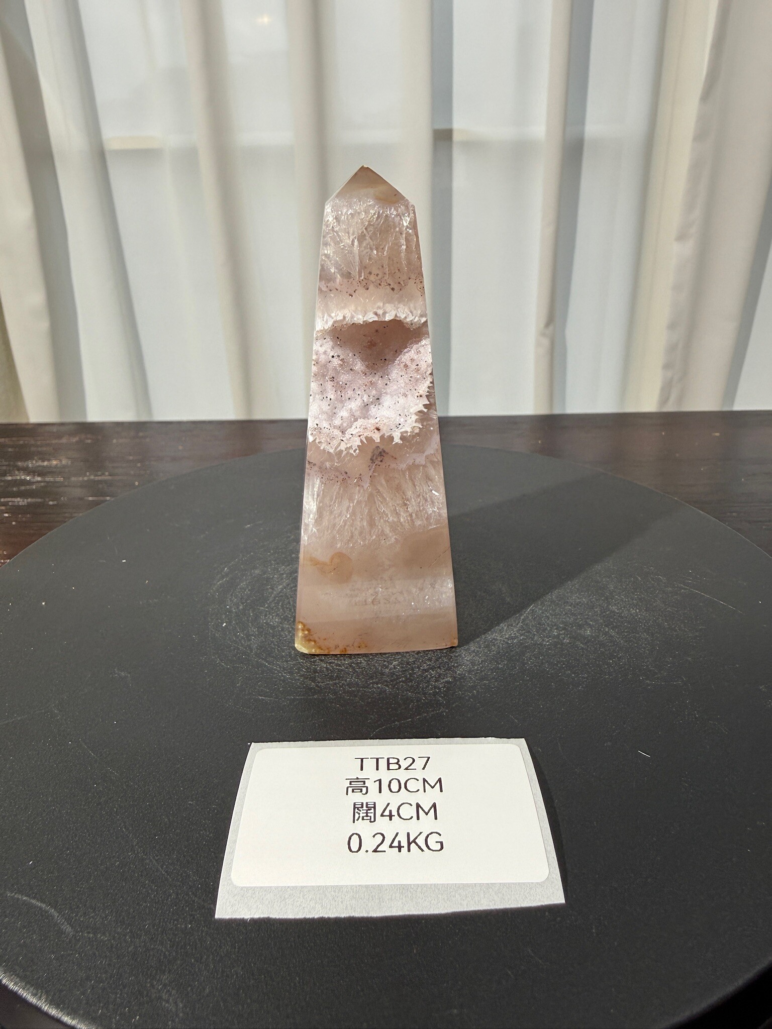 ZA414 TTB27 瑪瑙水晶方尖碑 高度10cm 闊度4cm 重量0.24kg