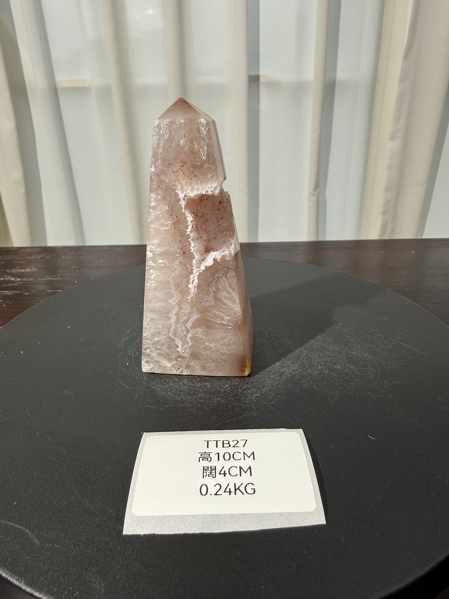 ZA414 TTB27 瑪瑙水晶方尖碑 高度10cm 闊度4cm 重量0.24kg