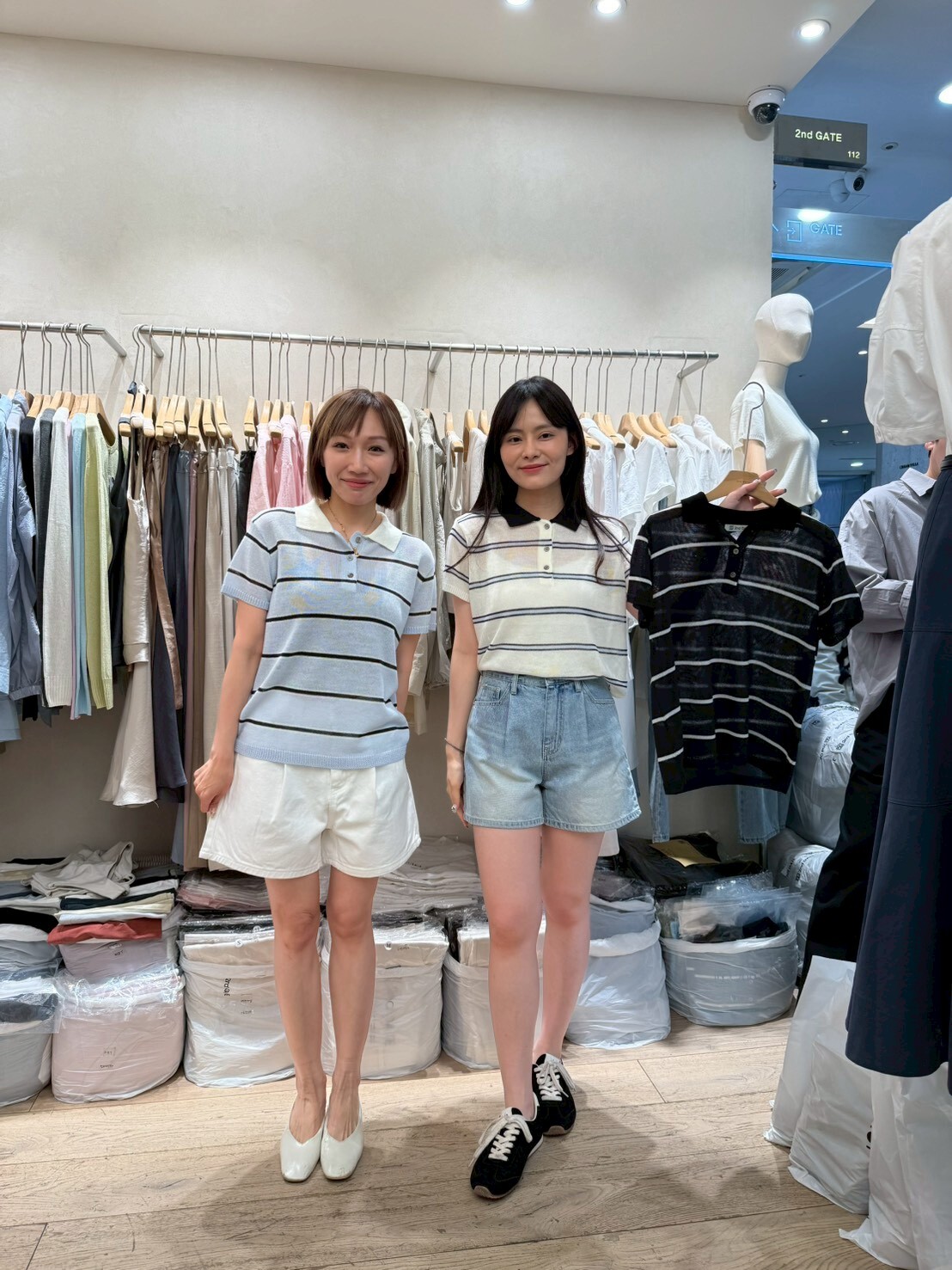 SG6120 輕羊毛混紡橫紋polo領上衣