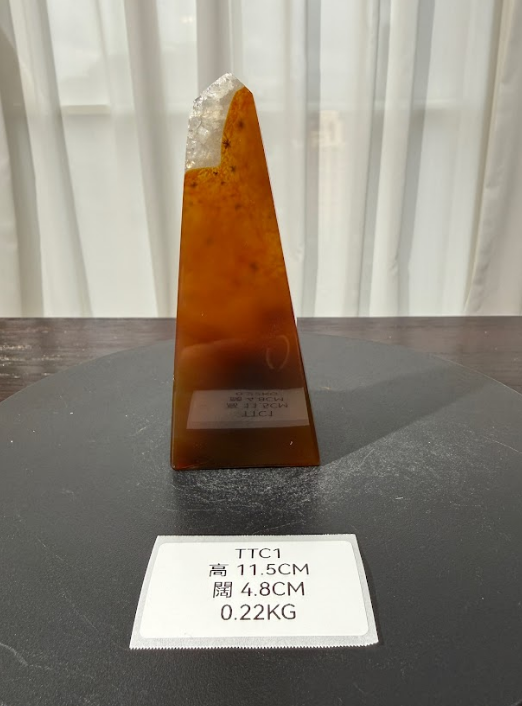 ZA533 TTC1 瑪瑙水晶方尖碑 高度11.5cm 闊度4.8cm 重量0.22kg