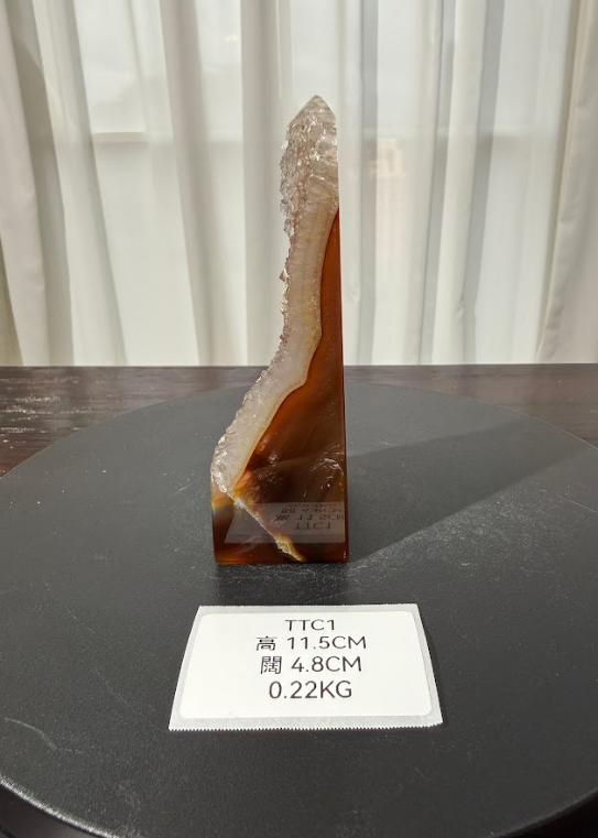 ZA533 TTC1 瑪瑙水晶方尖碑 高度11.5cm 闊度4.8cm 重量0.22kg