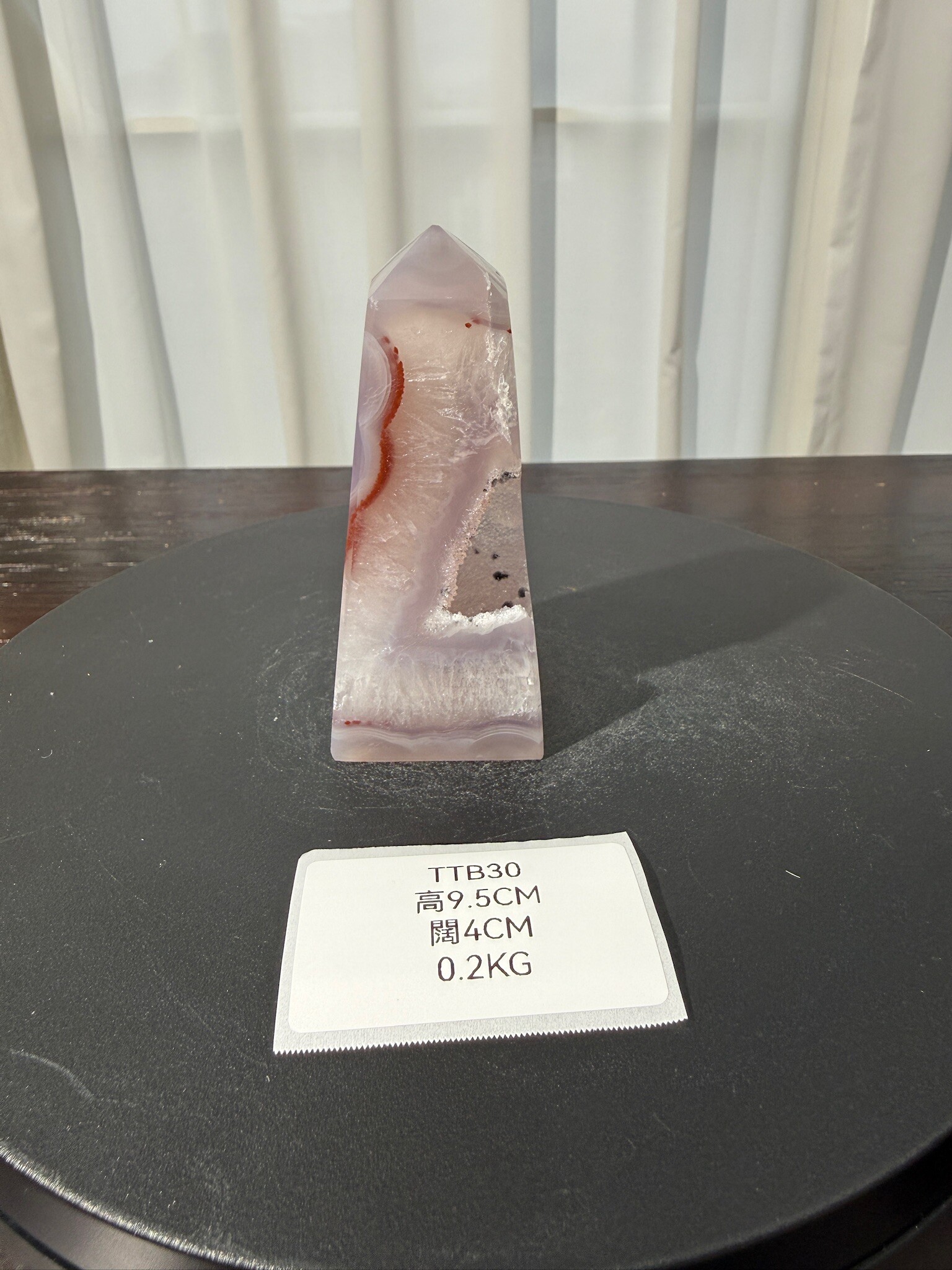 ZA417 TTB30 瑪瑙水晶方尖碑 高度9.5cm 闊度4cm 重量0.2kg