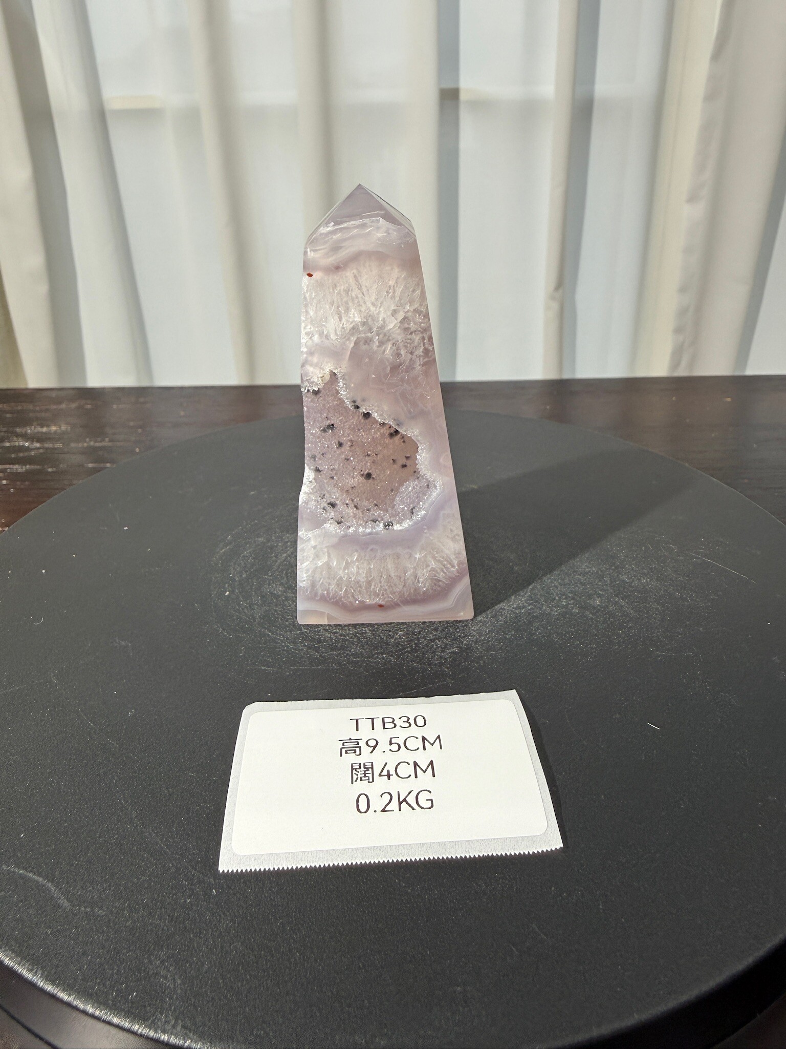 ZA417 TTB30 瑪瑙水晶方尖碑 高度9.5cm 闊度4cm 重量0.2kg