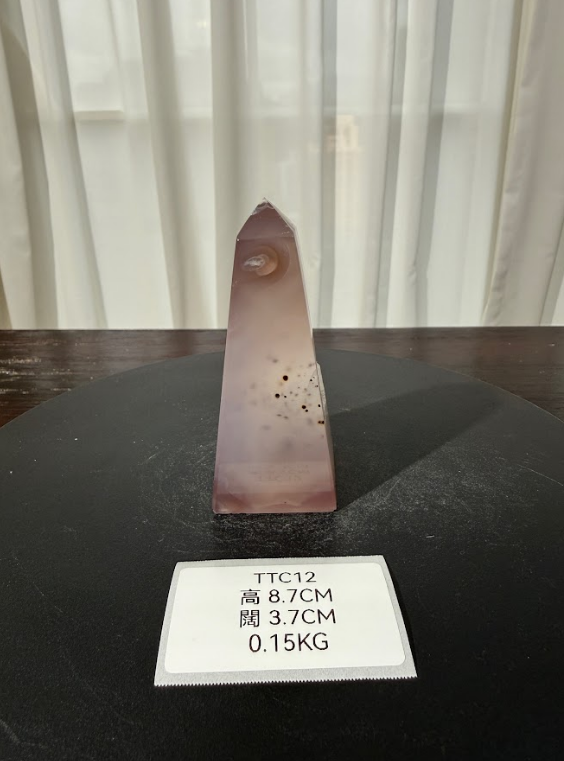 ZA544 TTC12 瑪瑙水晶方尖碑 高度8.7cm 闊度3.7cm 重量0.15kg