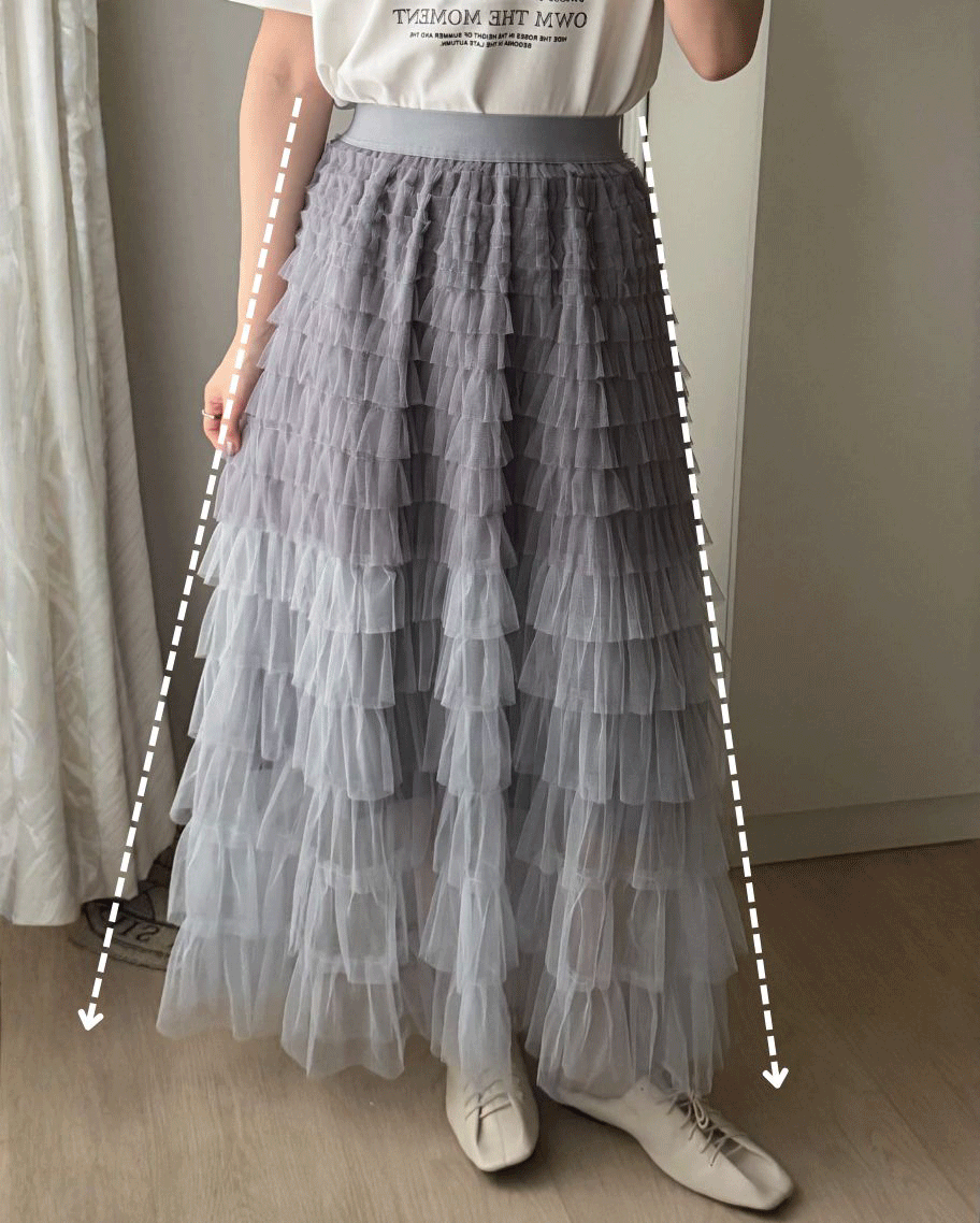 雲霧層疊漸層蛋糕紗裙