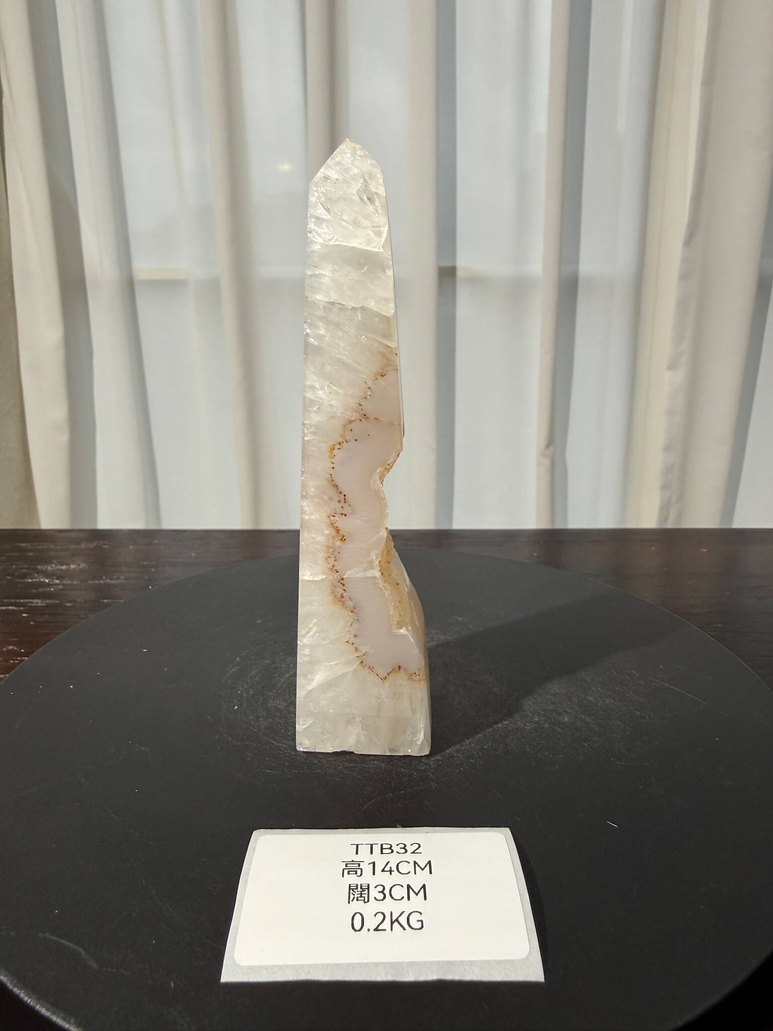 ZA419 TTB32 瑪瑙水晶方尖碑 高度14cm 闊度3cm 重量0.2kg