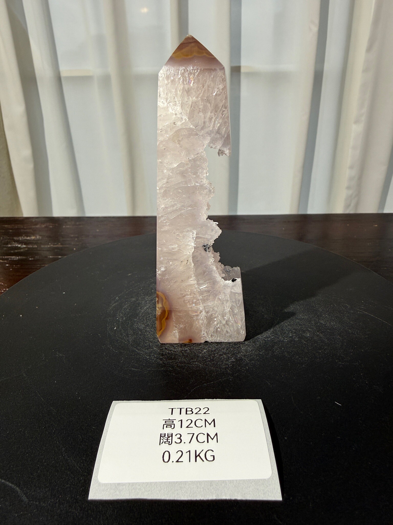 ZA409 TTB22 瑪瑙水晶方尖碑 高度12cm 闊度3.7cm 重量0.21kg