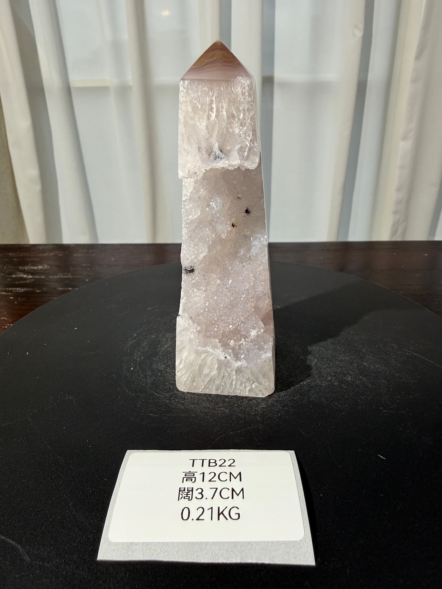 ZA409 TTB22 瑪瑙水晶方尖碑 高度12cm 闊度3.7cm 重量0.21kg