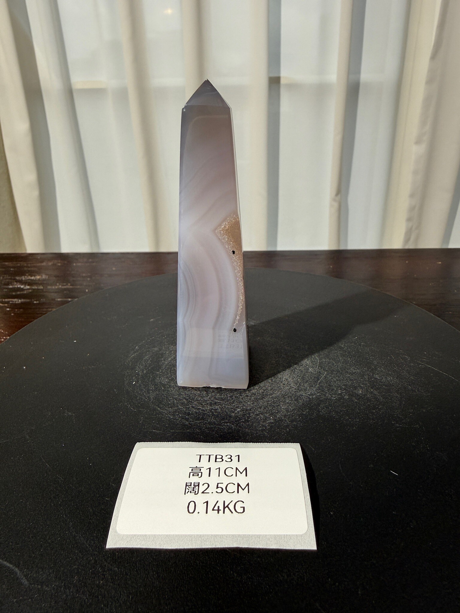 ZA418 TTB31 瑪瑙水晶方尖碑 高度11cm 闊度2.5cm 重量0.14kg