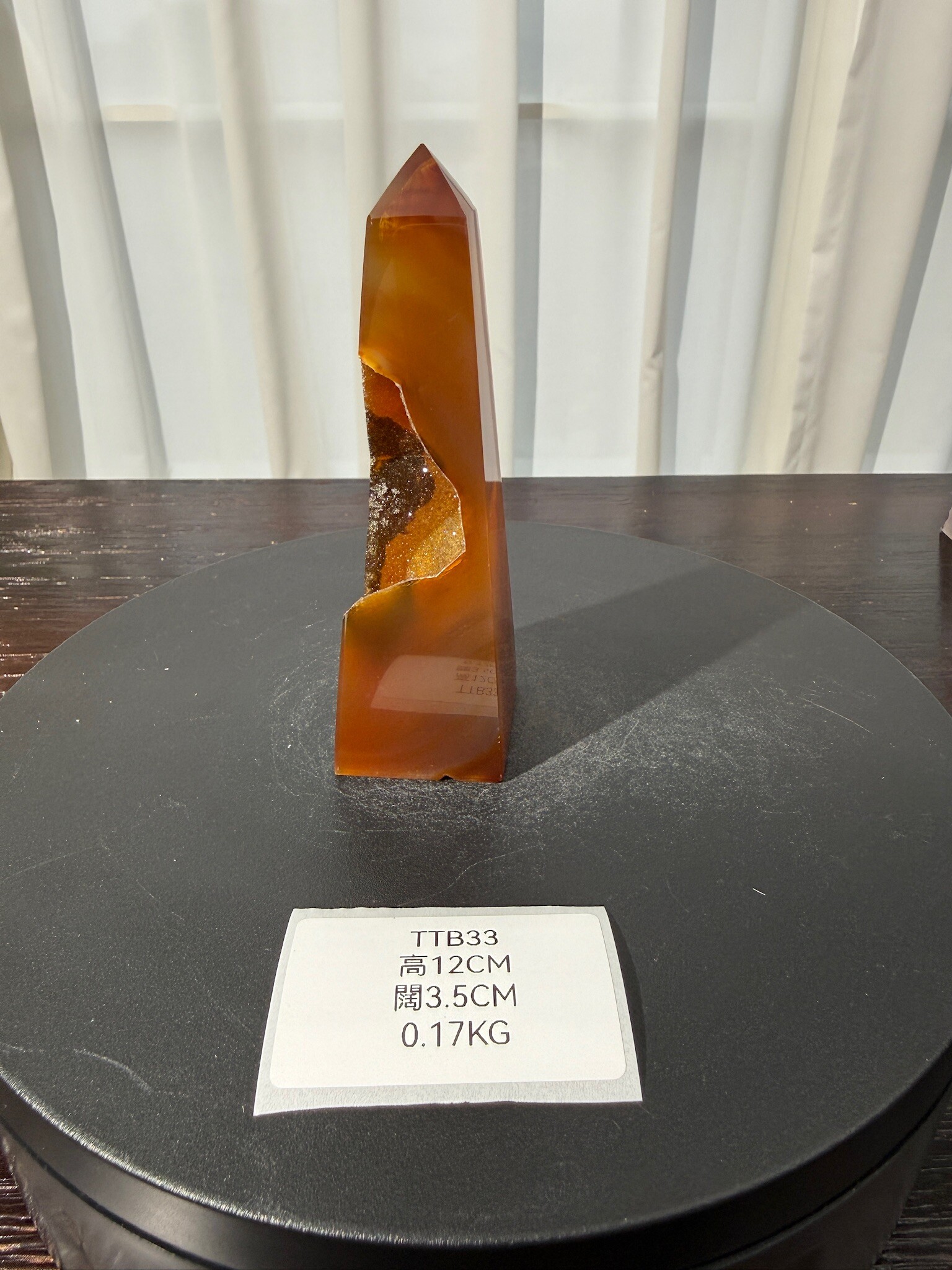 ZA420 TTB33 瑪瑙水晶方尖碑 高度12cm 闊度3.5cm 重量0.17kg