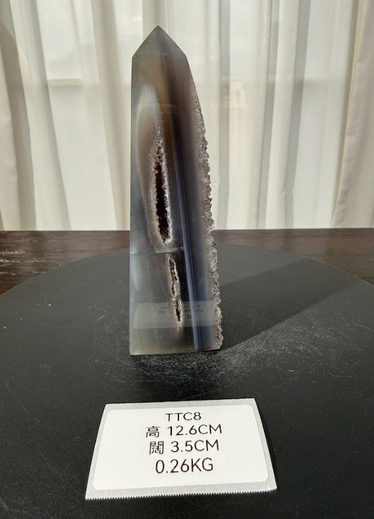 ZA540 TTC8 瑪瑙水晶方尖碑 高度12.6cm 闊度3.5cm 重量0.26kg
