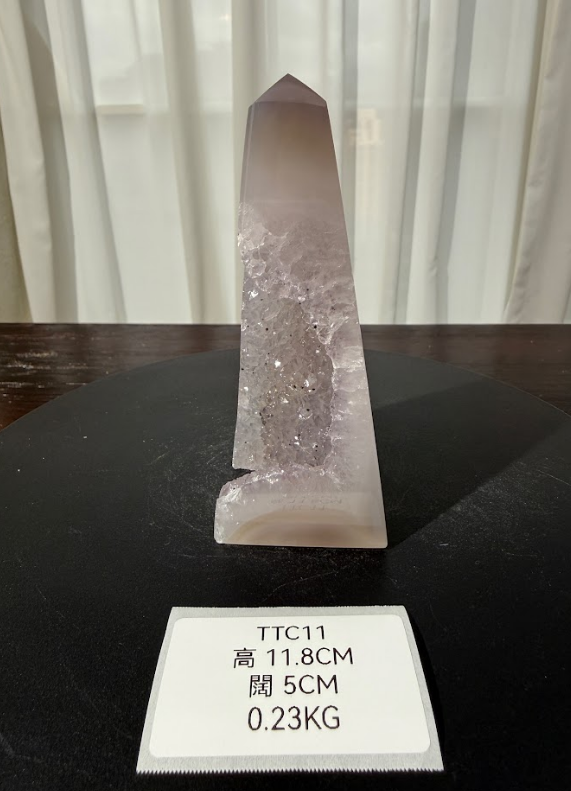 ZA543 TTC11 瑪瑙水晶方尖碑 高度11.8cm 闊度5cm 重量0.23kg