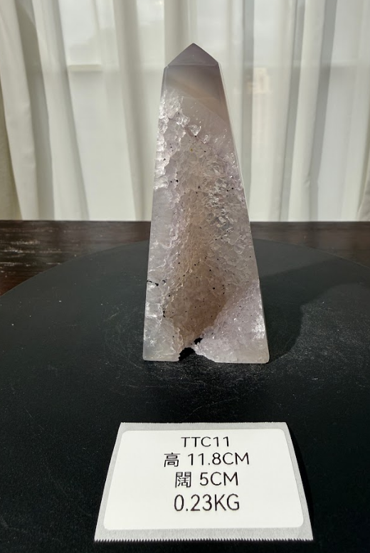 ZA543 TTC11 瑪瑙水晶方尖碑 高度11.8cm 闊度5cm 重量0.23kg