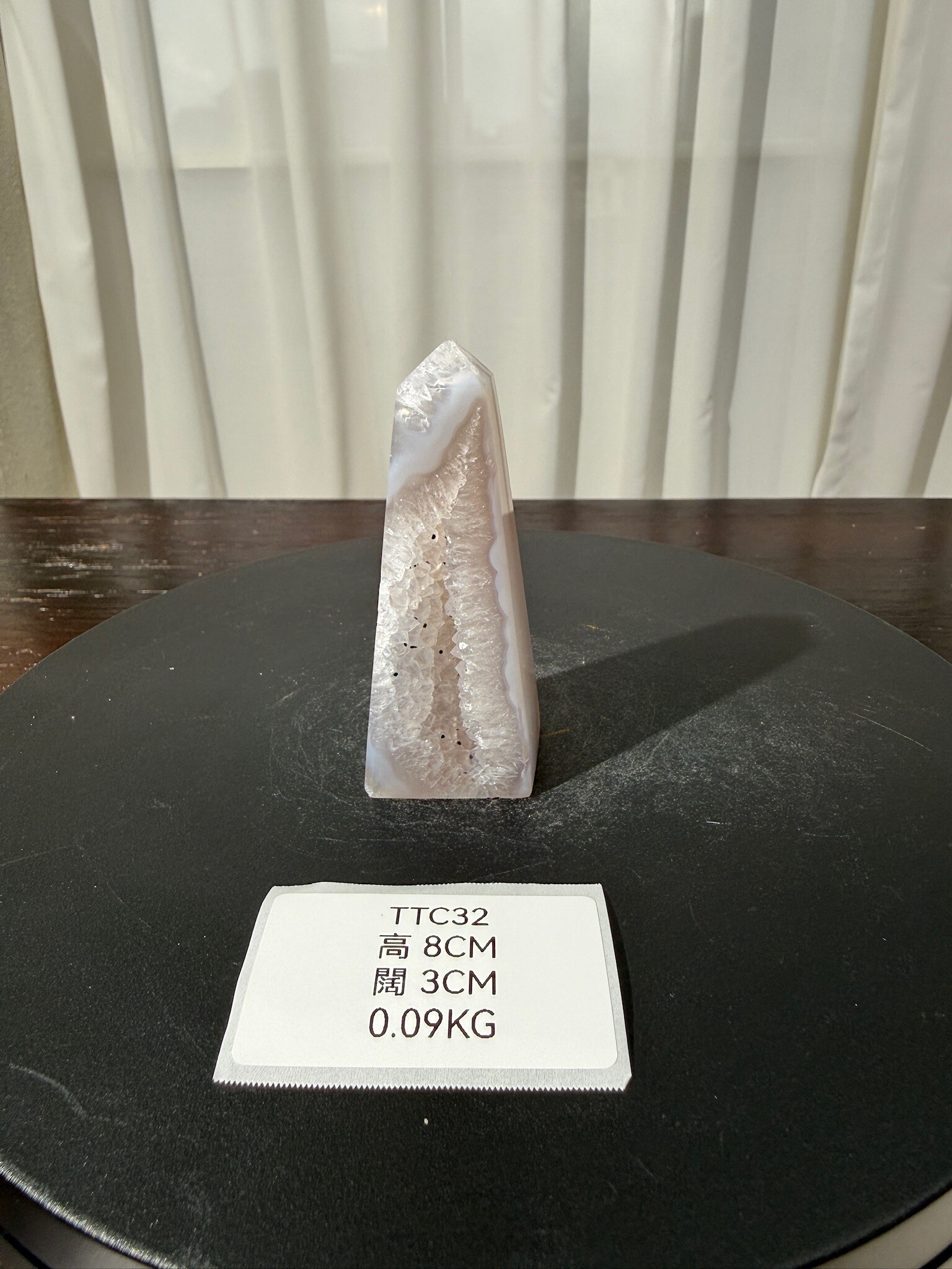 ZA564 TTC32 瑪瑙水晶方尖碑 高度8cm 闊度3cm 重量0.09kg