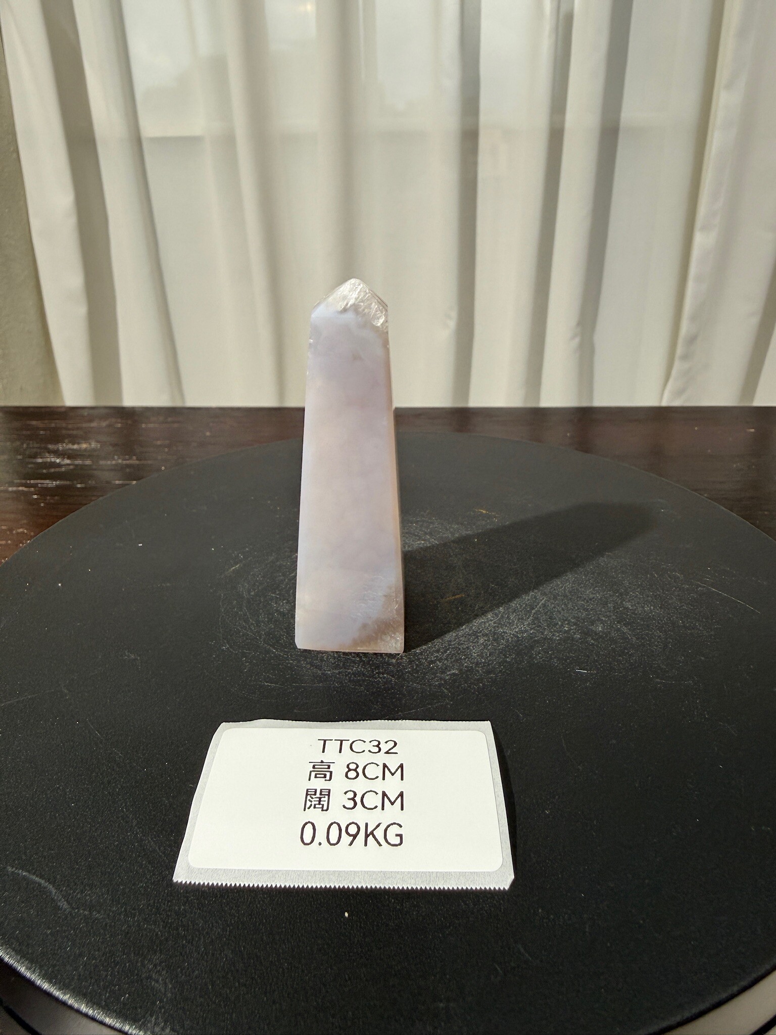 ZA564 TTC32 瑪瑙水晶方尖碑 高度8cm 闊度3cm 重量0.09kg