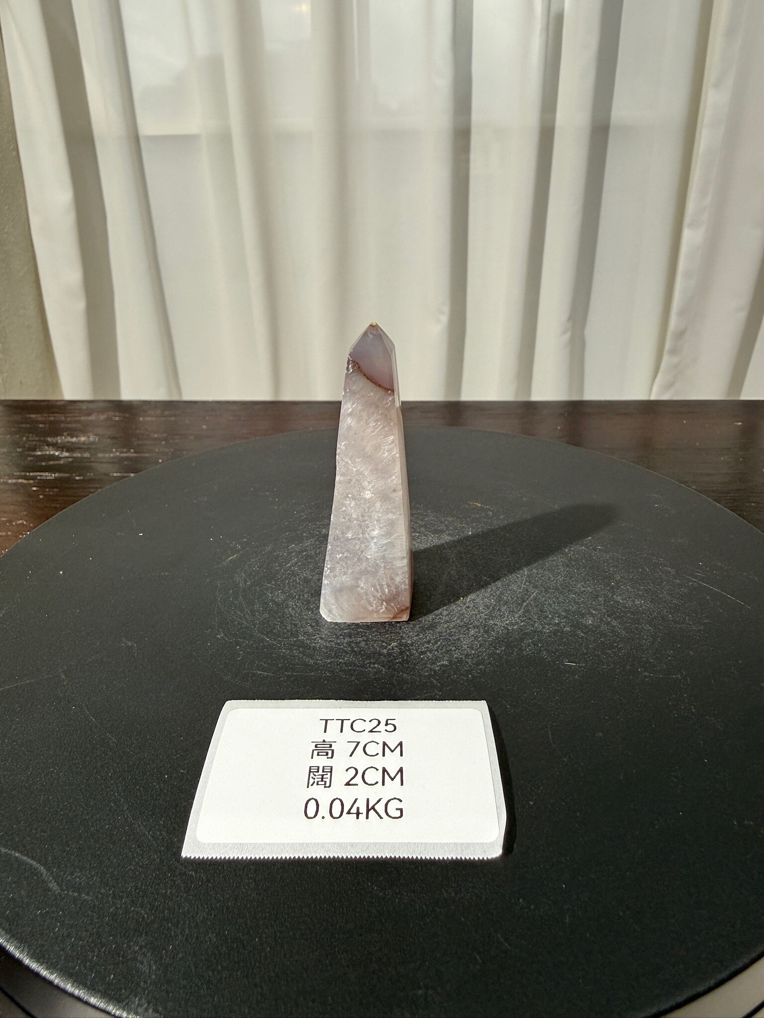 ZA557 TTC25 瑪瑙水晶方尖碑 高度7cm 闊度2cm 重量0.04kg