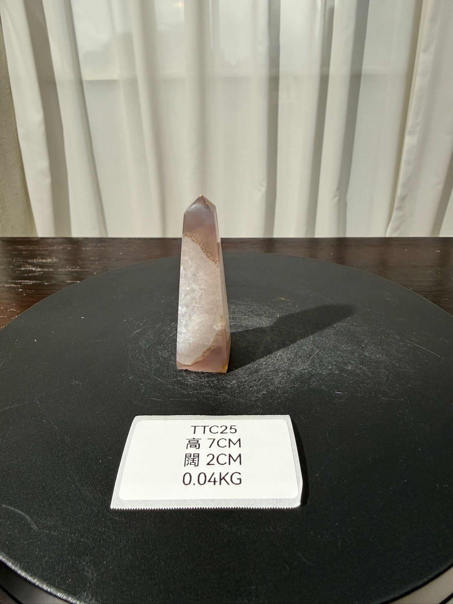 ZA557 TTC25 瑪瑙水晶方尖碑 高度7cm 闊度2cm 重量0.04kg