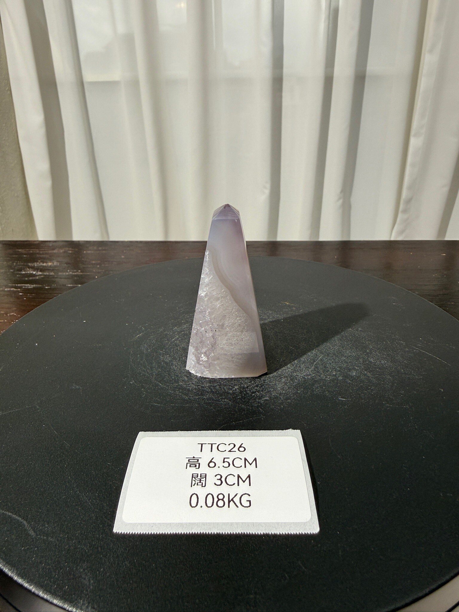 ZA558 TTC26 瑪瑙水晶方尖碑 高度6.5cm 闊度3cm 重量0.08kg