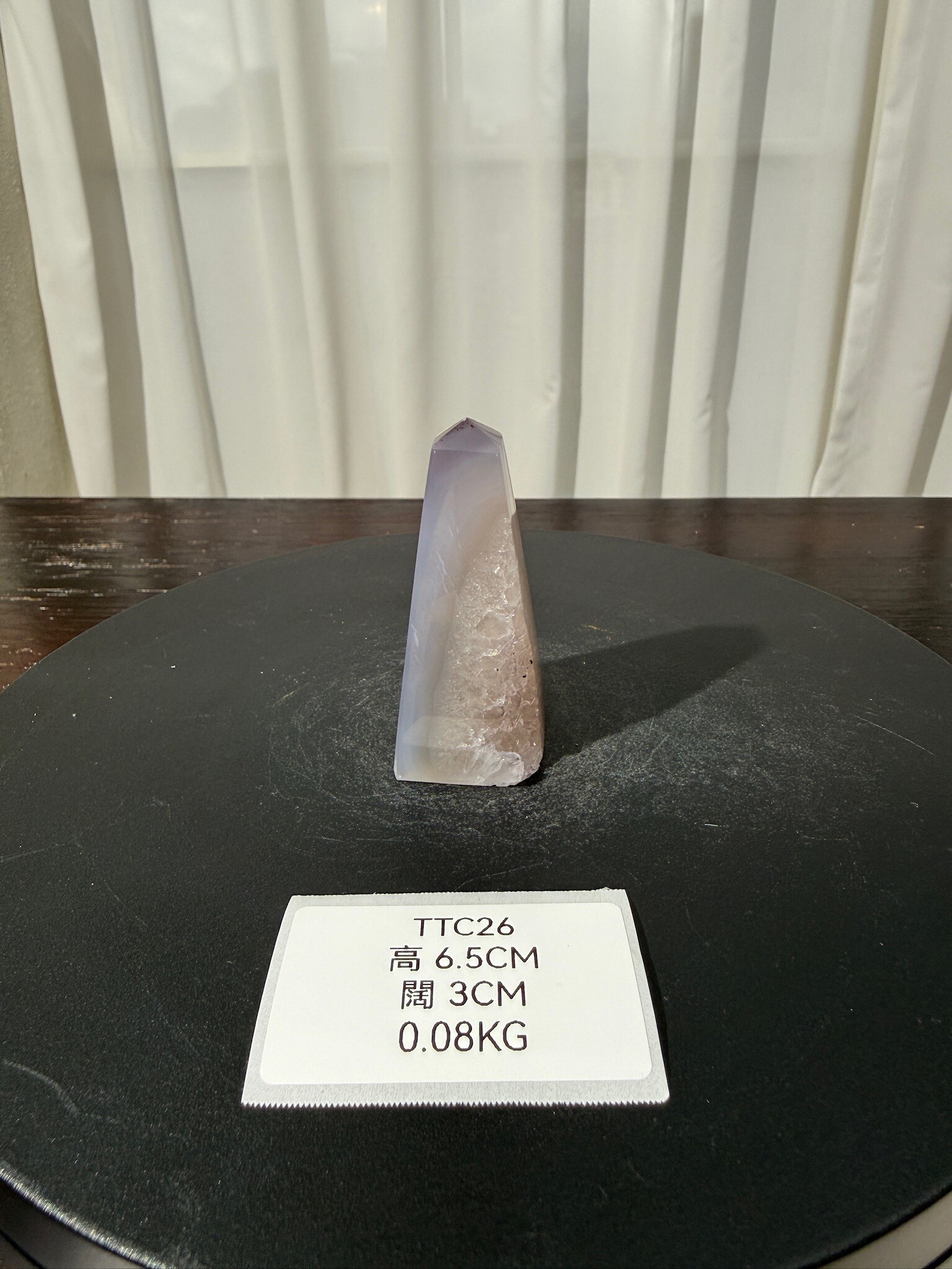 ZA558 TTC26 瑪瑙水晶方尖碑 高度6.5cm 闊度3cm 重量0.08kg