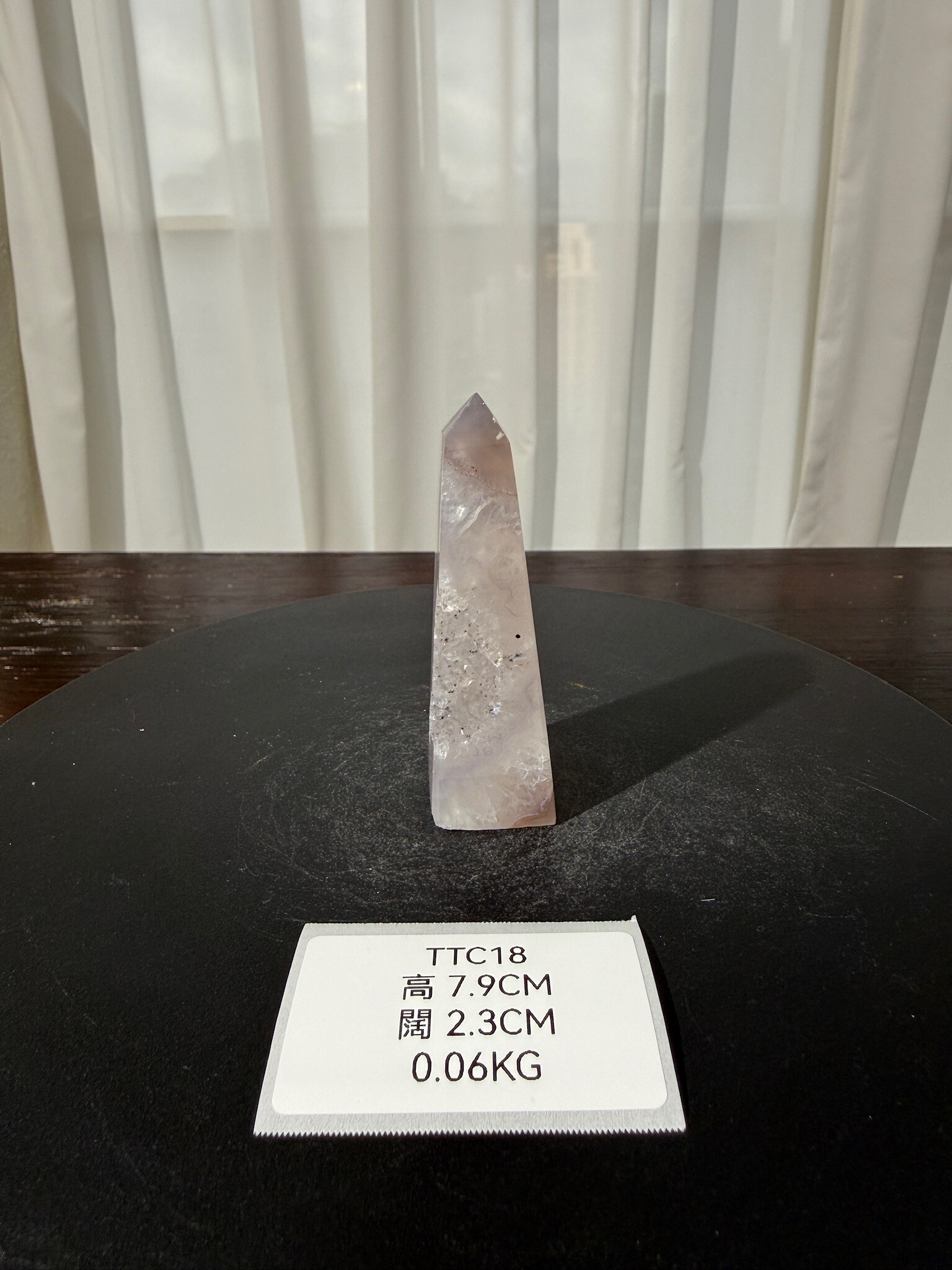 ZA550 TTC18 瑪瑙水晶方尖碑 高度7.9cm 闊度2.3cm 重量0.06kg