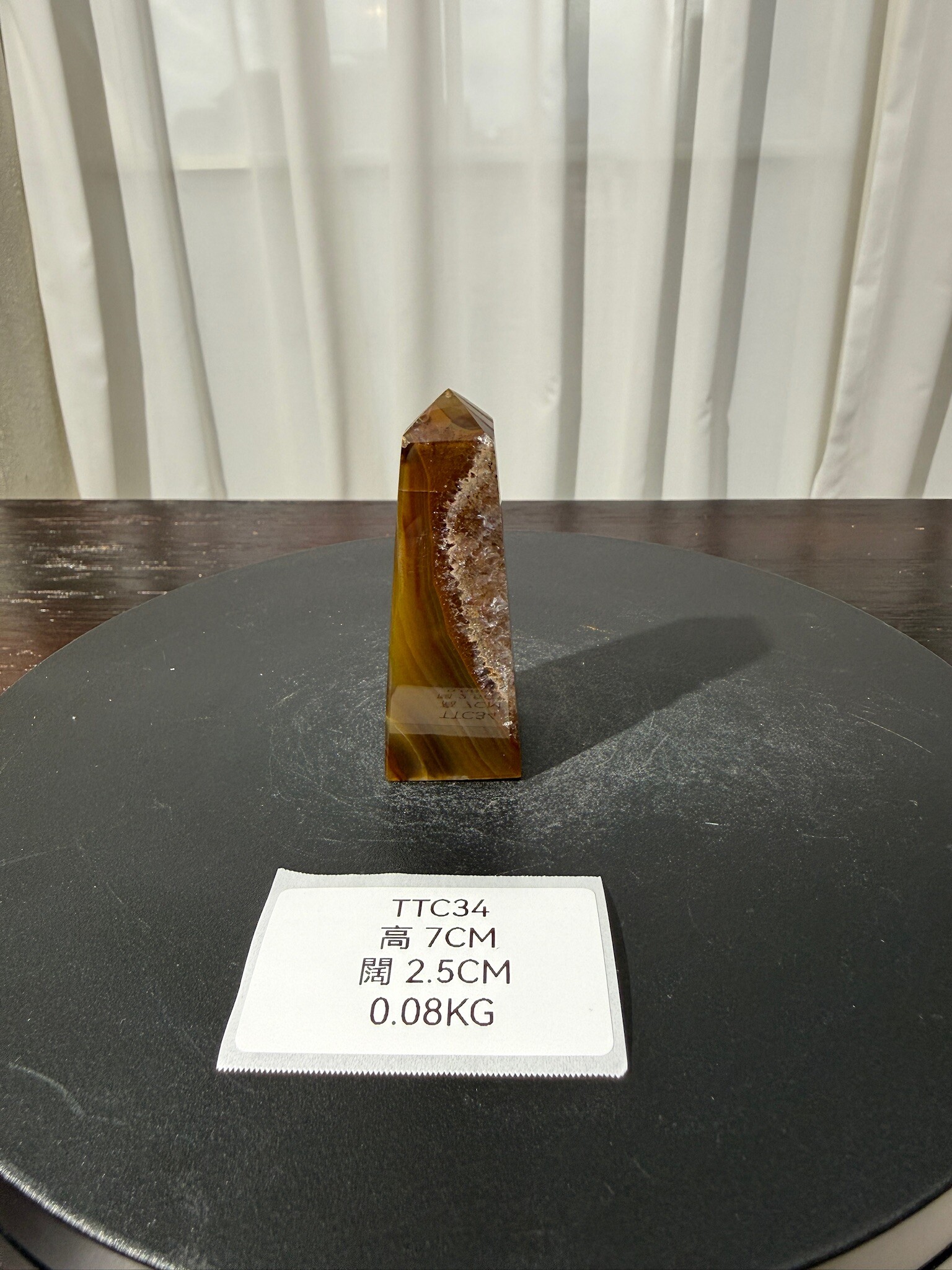 ZA566 TTC34 瑪瑙水晶方尖碑 高度7cm 闊度2.5cm 重量0.08kg